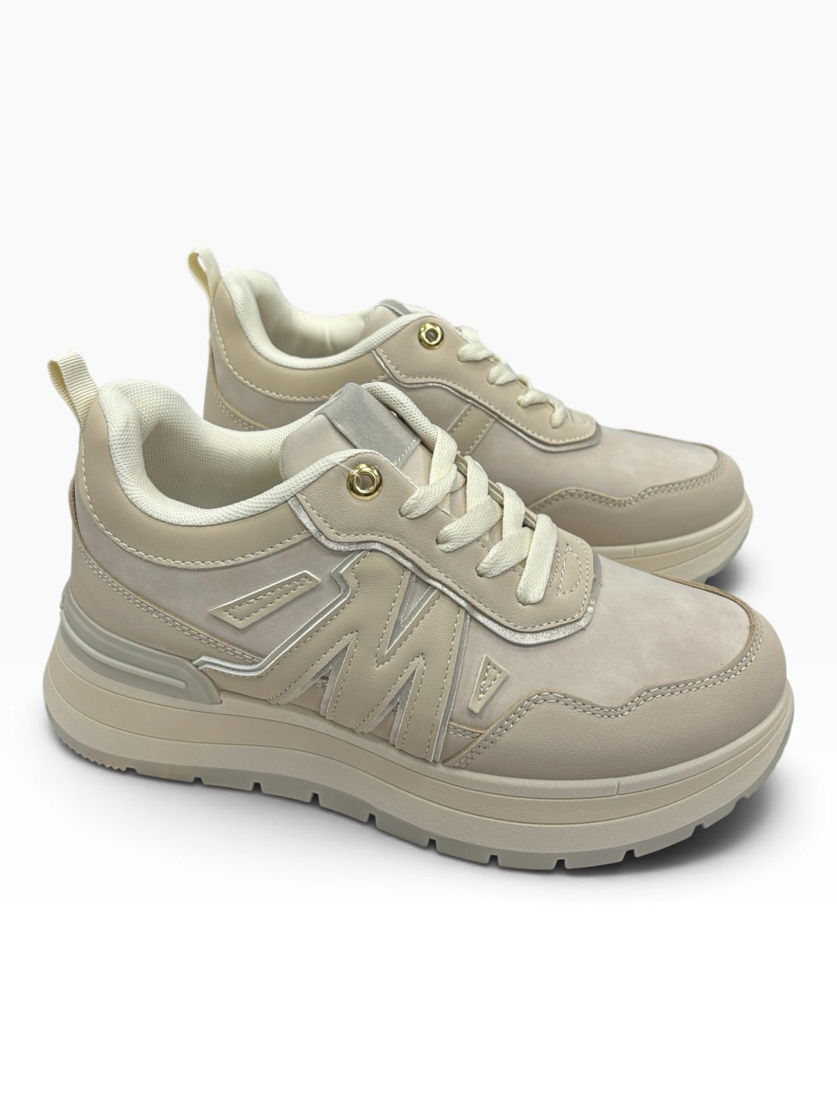 Sneakers Platform Comfort Beige