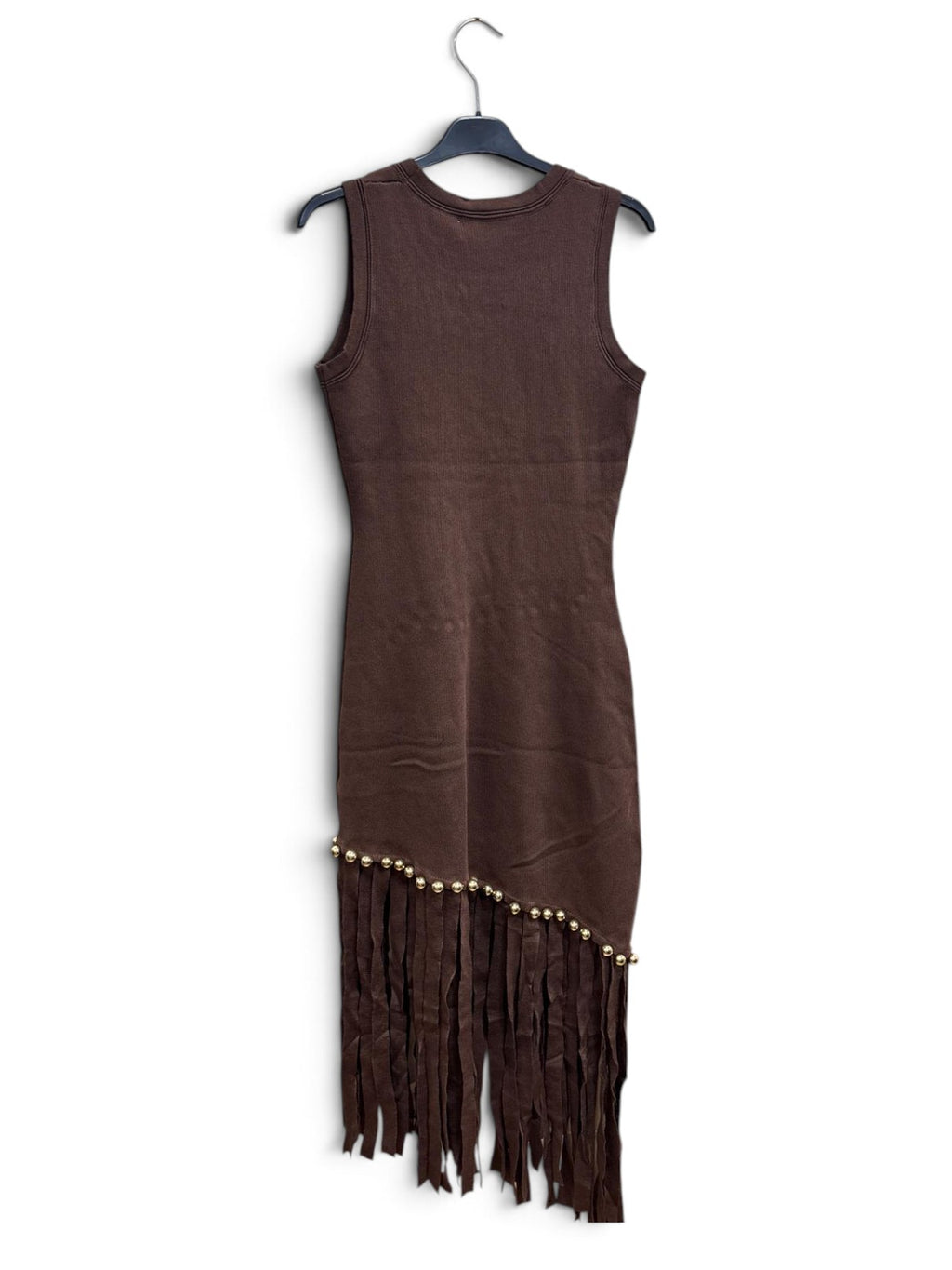 Abito Frange Boho Marrone