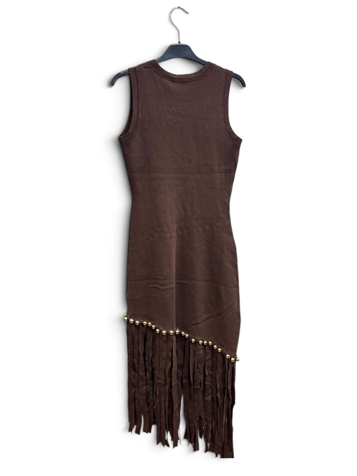 Abito Frange Boho Marrone