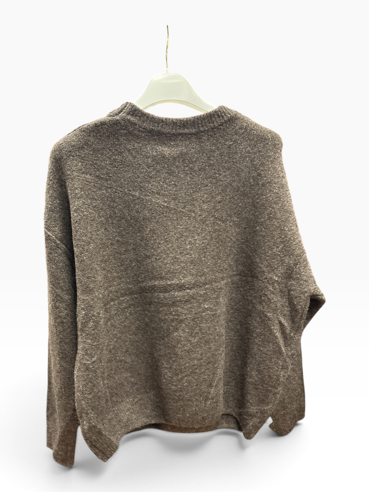 Maglia Dog Embroidery Brown