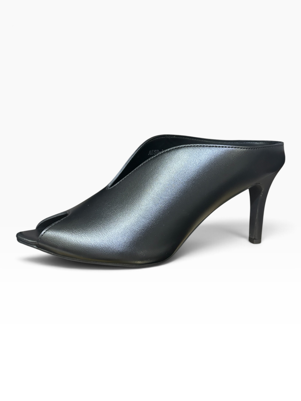 Sabot Open Toe con Tacco Nero