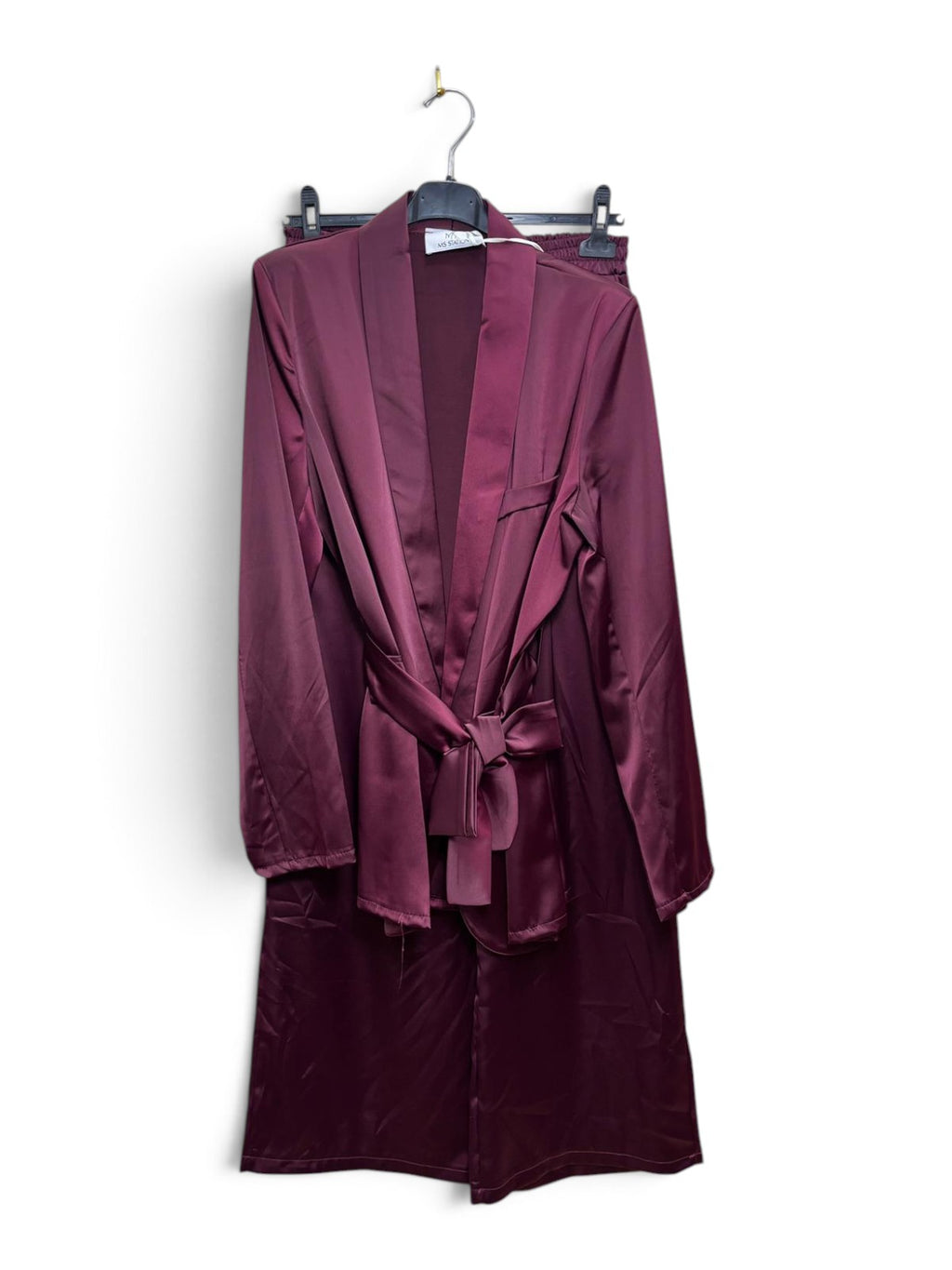 Completo Satin Palazzo Bordeaux