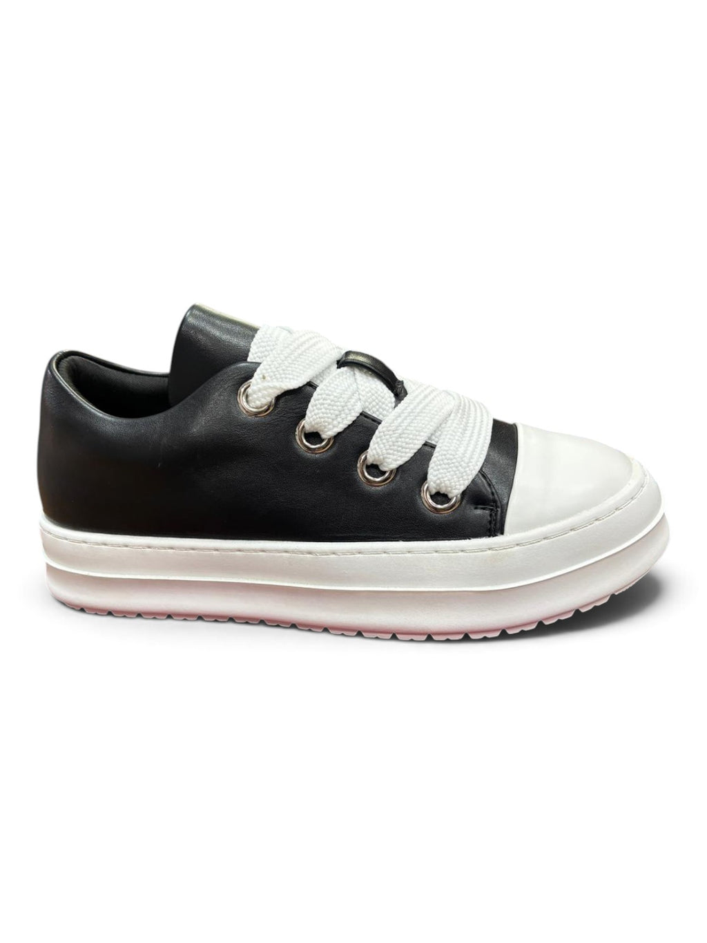 Sneakers Low Platform Nero & Bianco