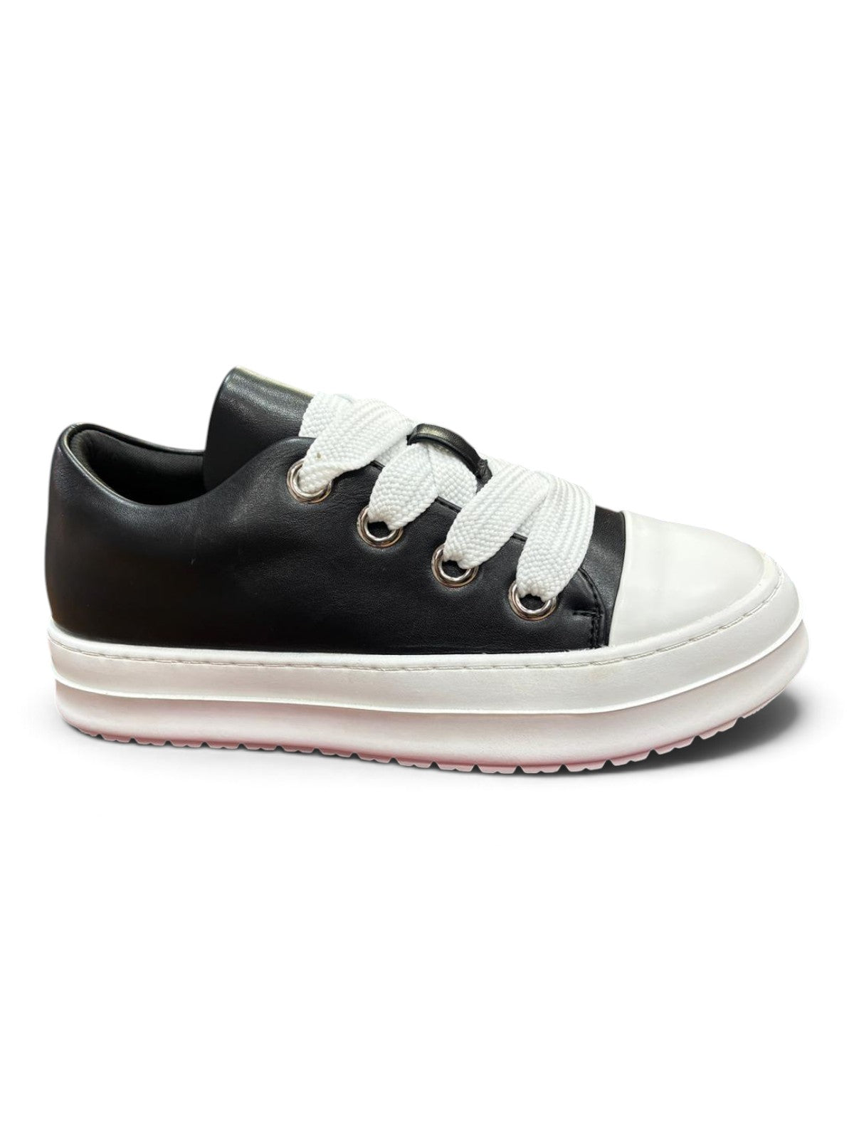 Sneakers Low Platform Nero & Bianco