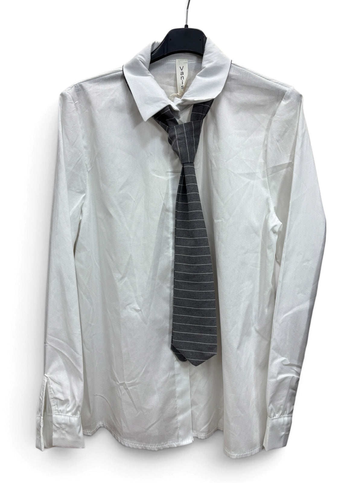 Completo Tailleur 4 Pezzi Grigio Gessato – Blazer, Pantalone, Camicia e Cravatta