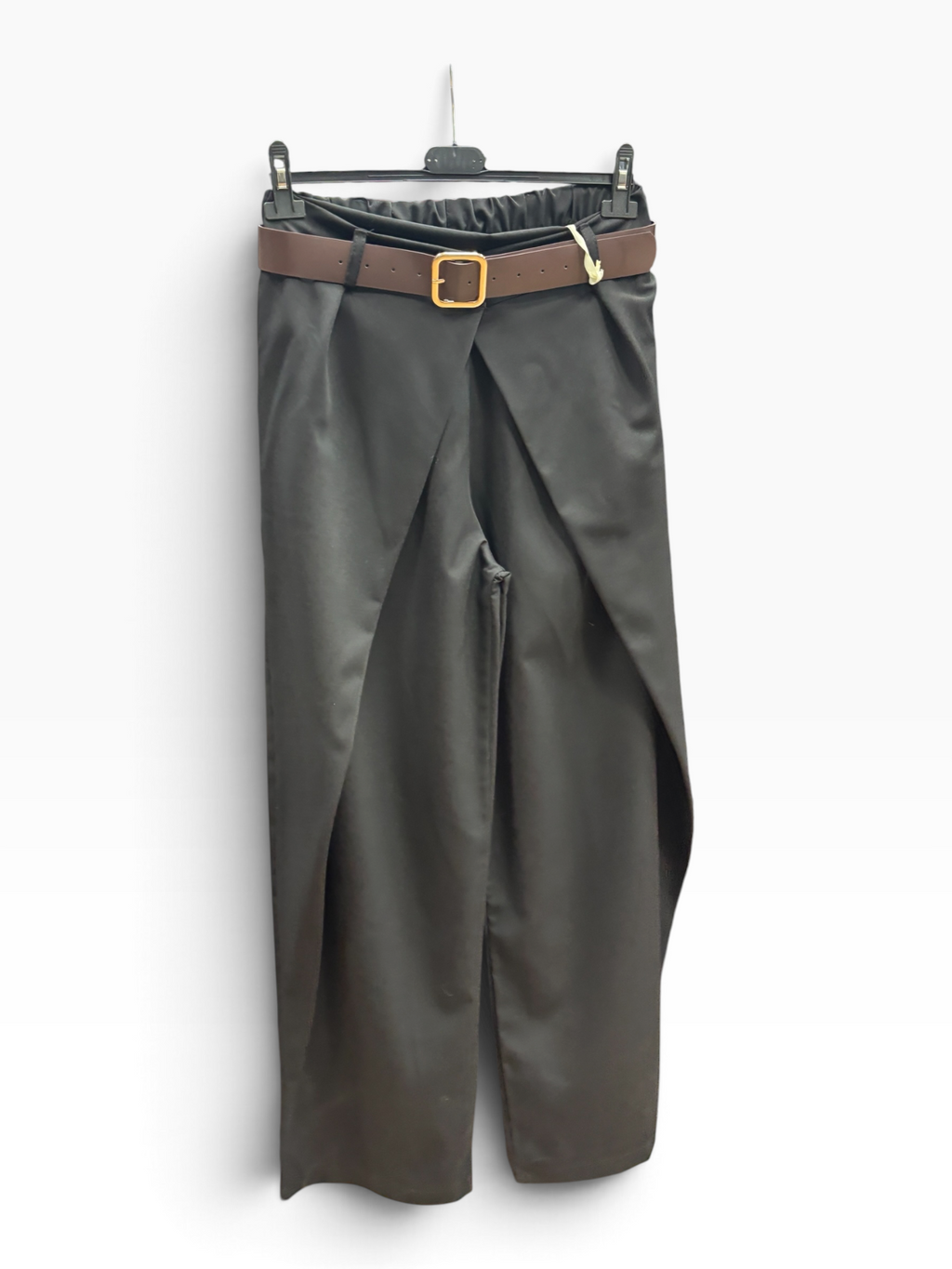 Pantalone Wrap con Cintura Nero