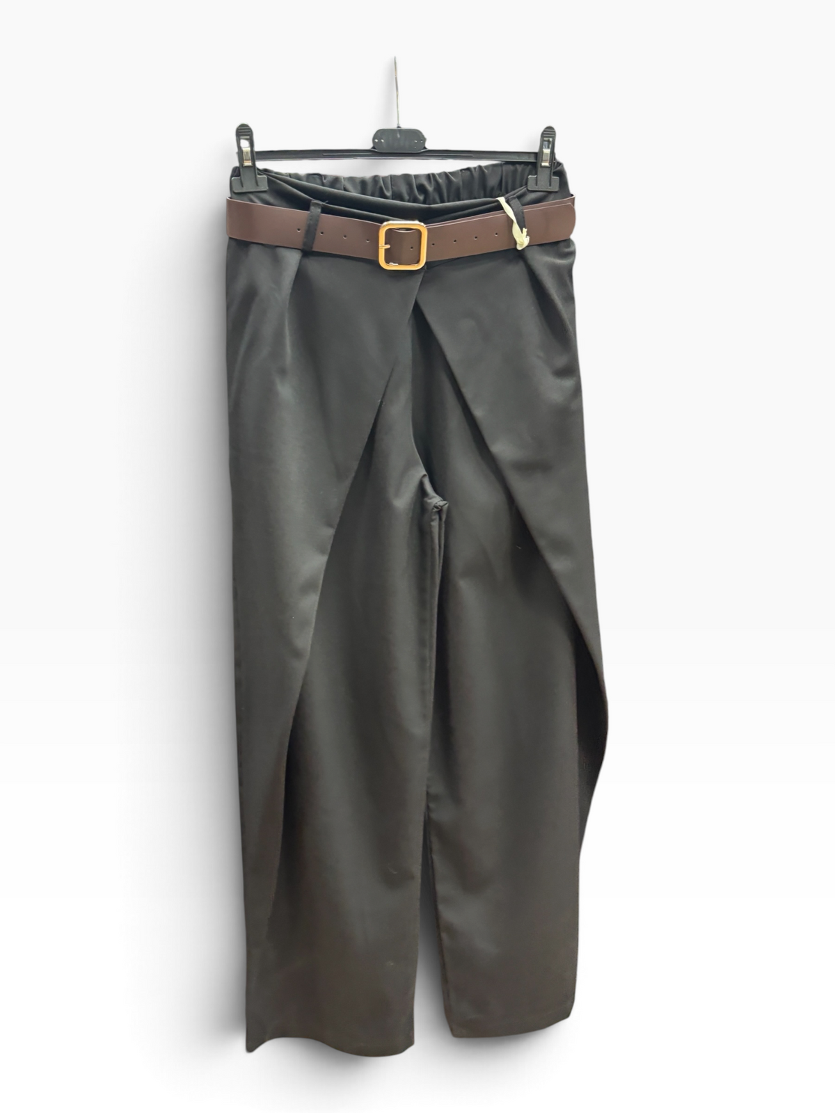 Pantalone Wrap con Cintura Nero