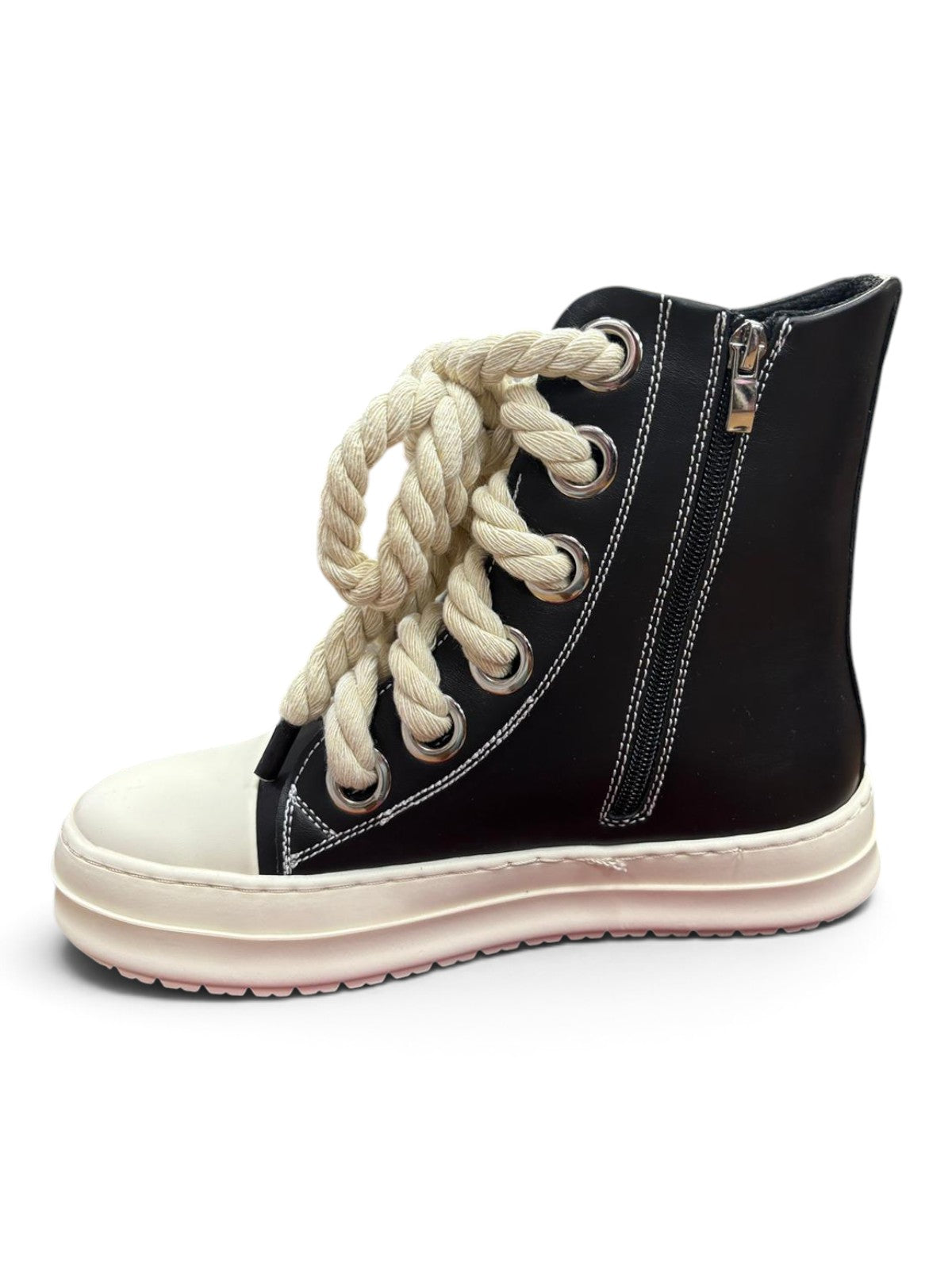 Sneakers High-Top Maxi Lace Nero