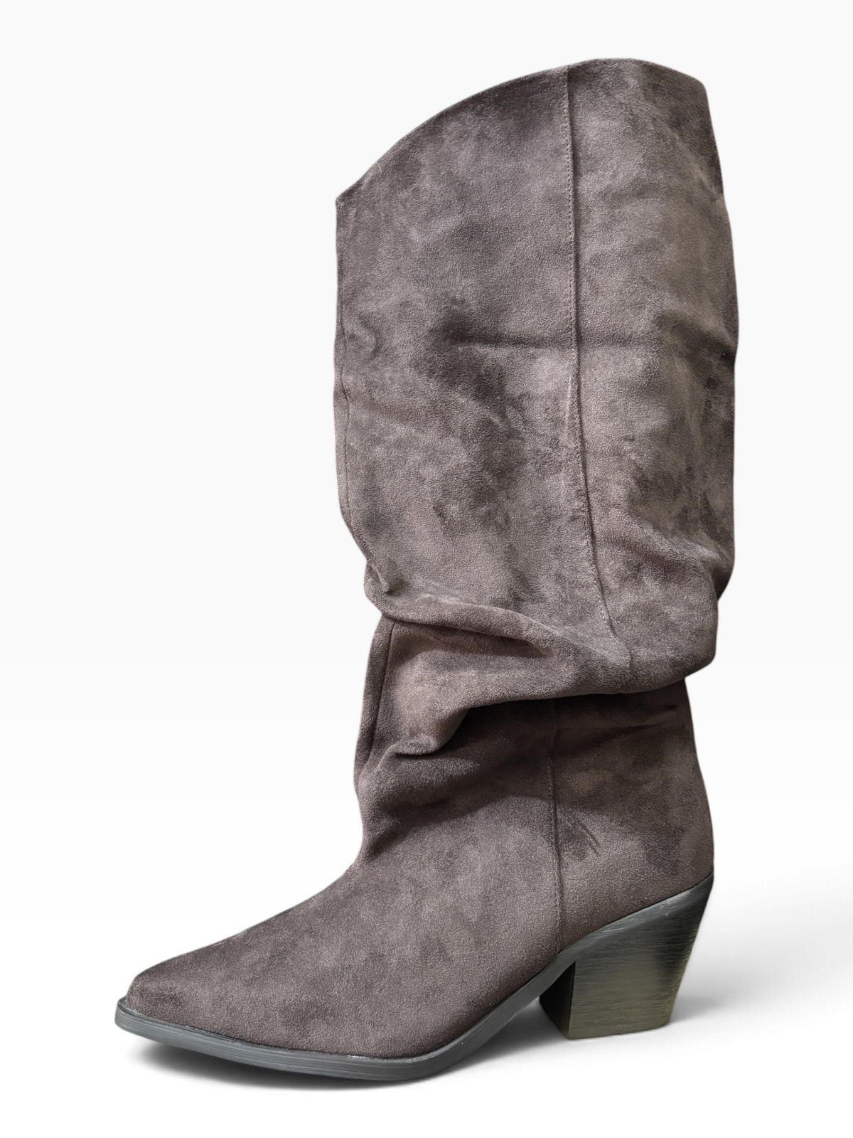 Stivale Slouchy Brown Effetto Camoscio