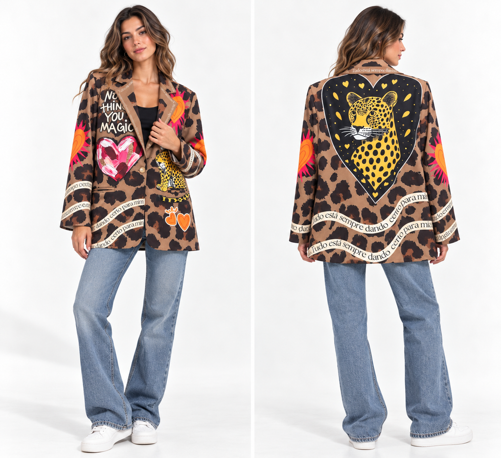 Blazer LEOPARD HEART