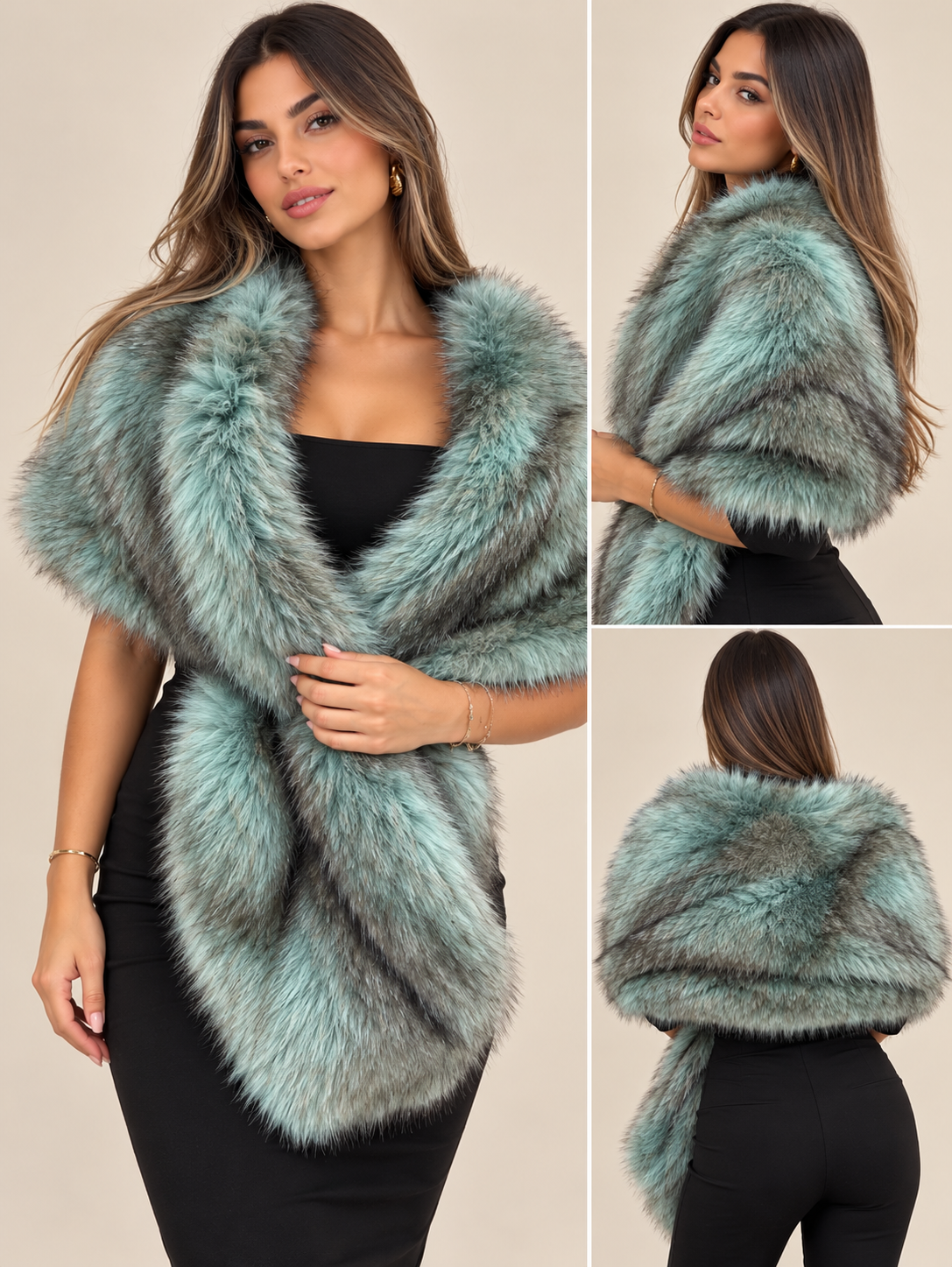 Scialle Luxury Fur Mint