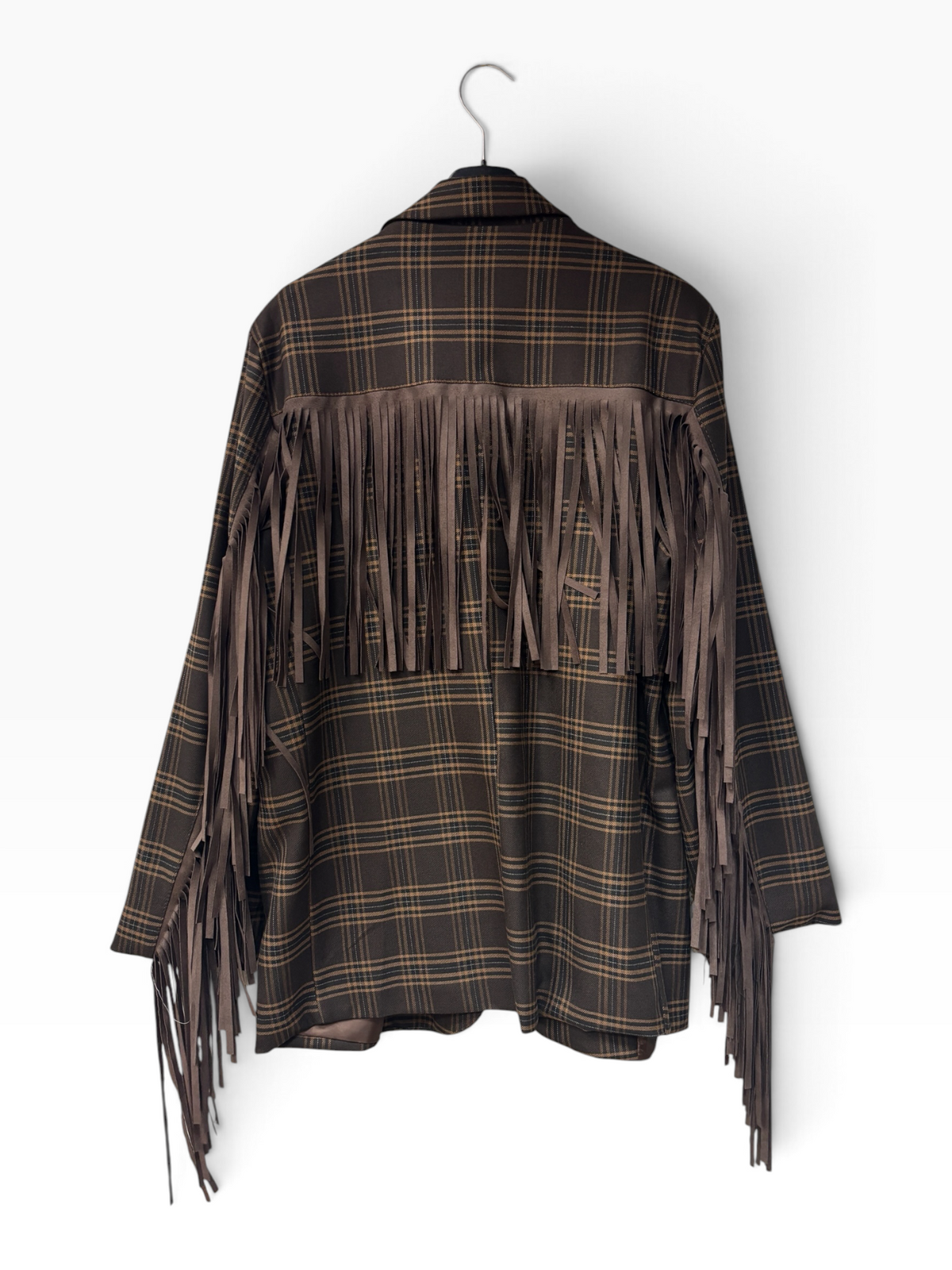 Blazer Check Fringe