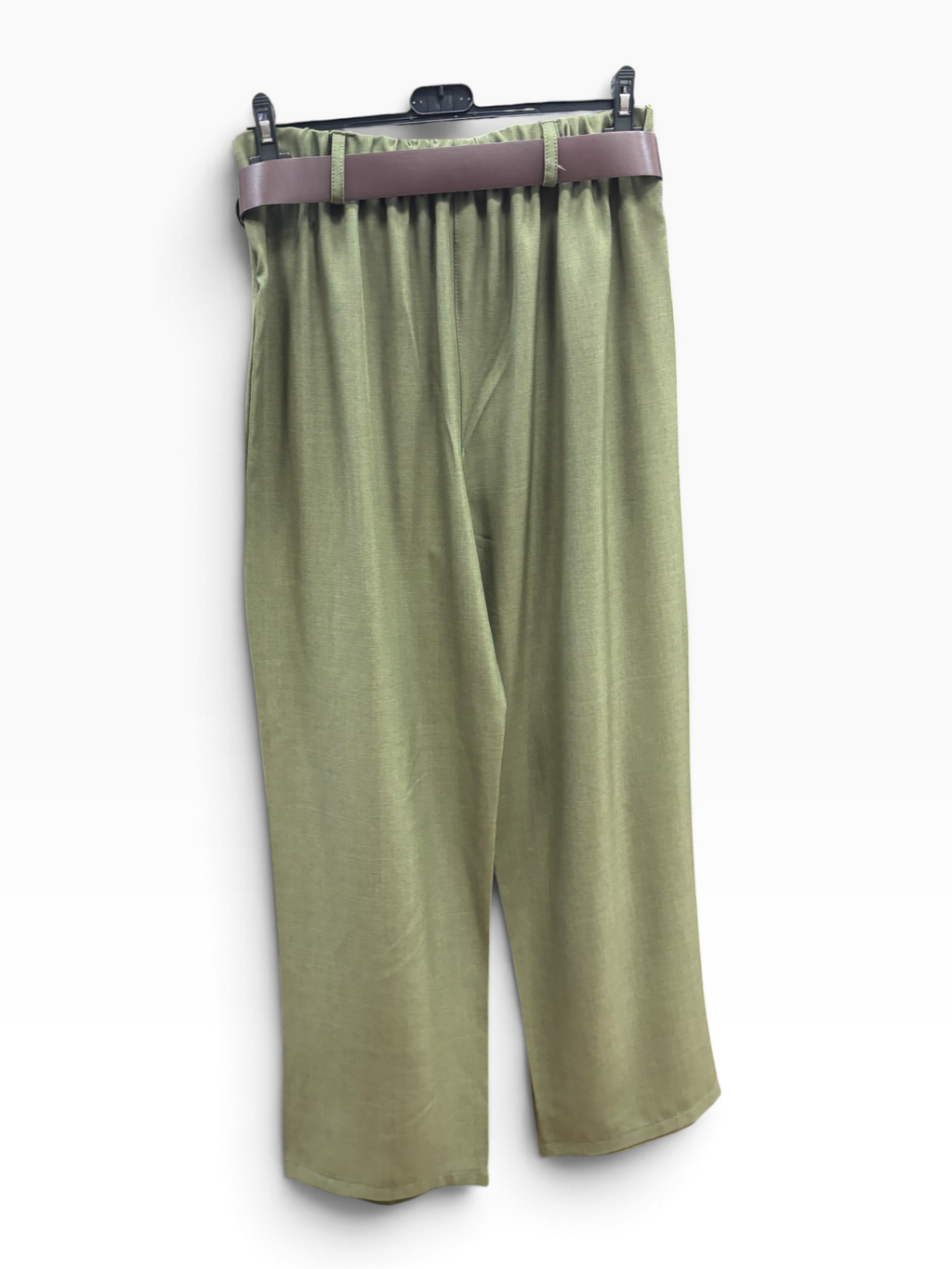 Pantalone Wrap con Cintura Verde