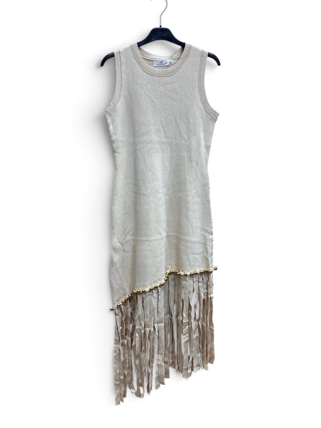 Abito Frange Boho Beige