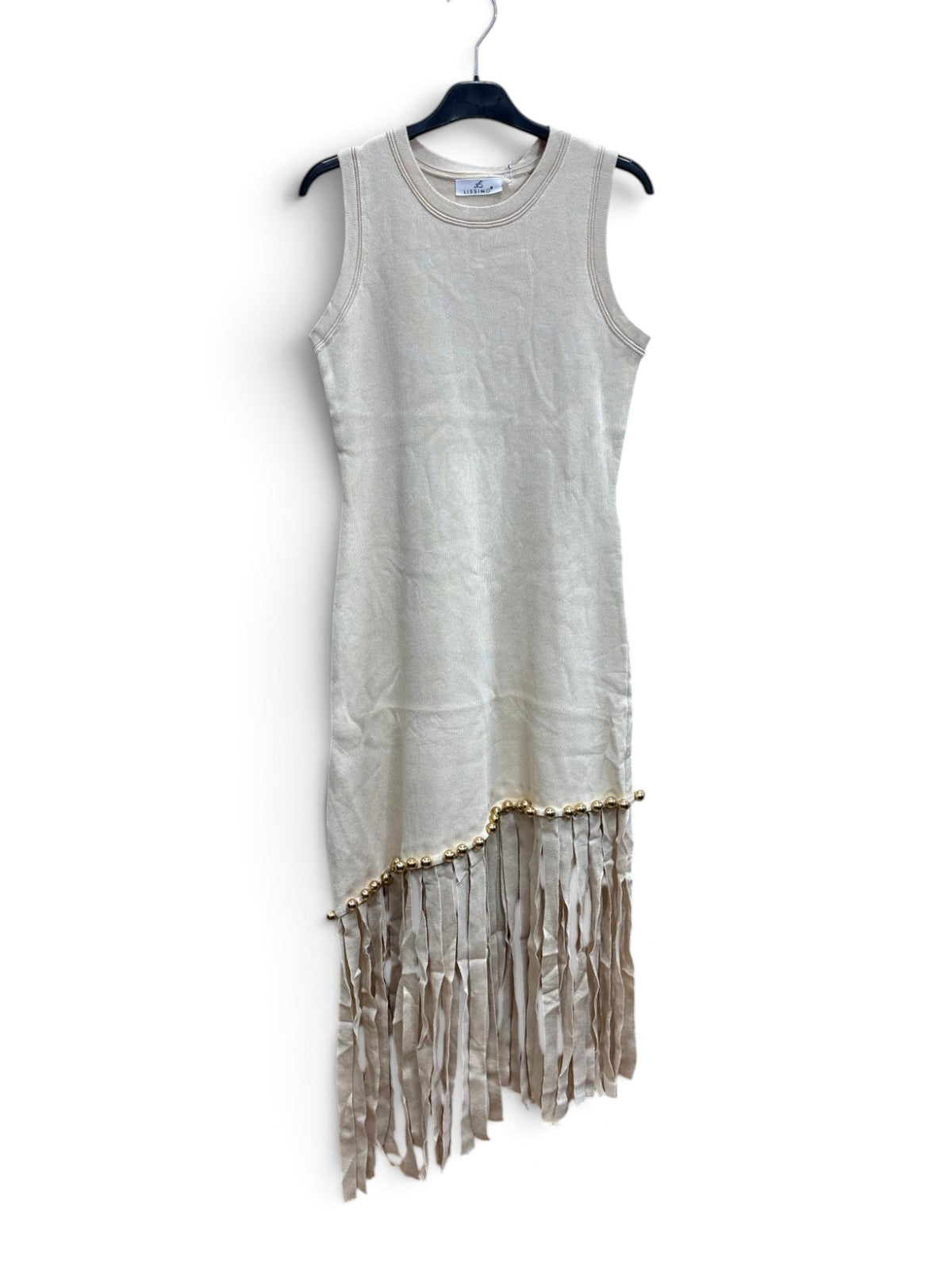 Abito Frange Boho Beige