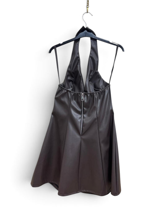 Abito Halter Marrone