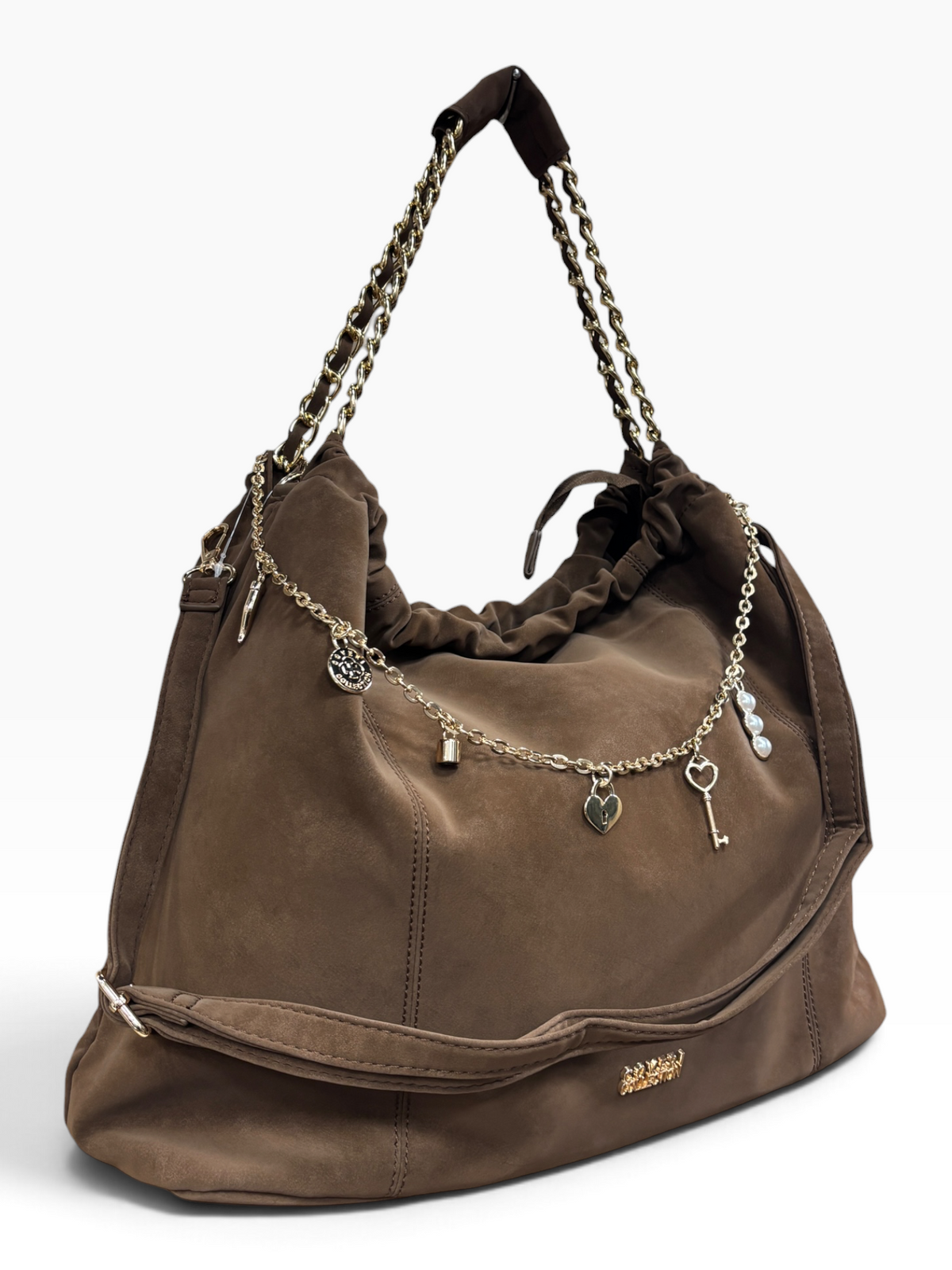 Borsa Coveri Collection Brown con Catena Gioiello