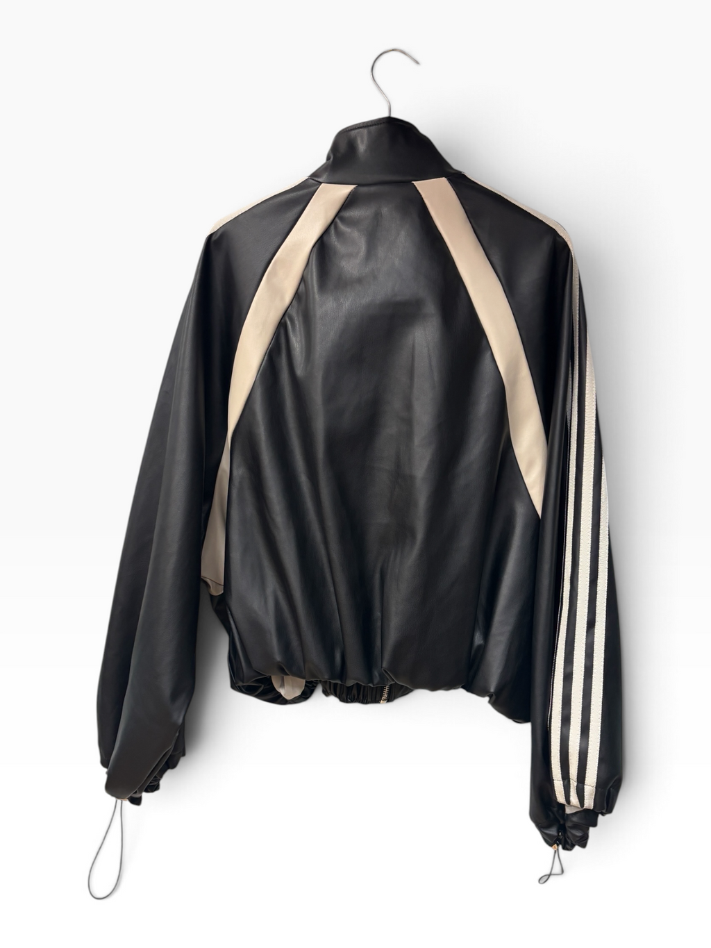 Giacca Biker Sport in Ecopelle Nera
