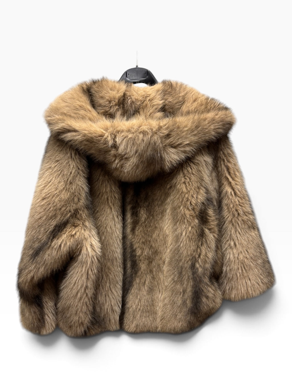Eco-Pelliccia Corta Beige e Marrone