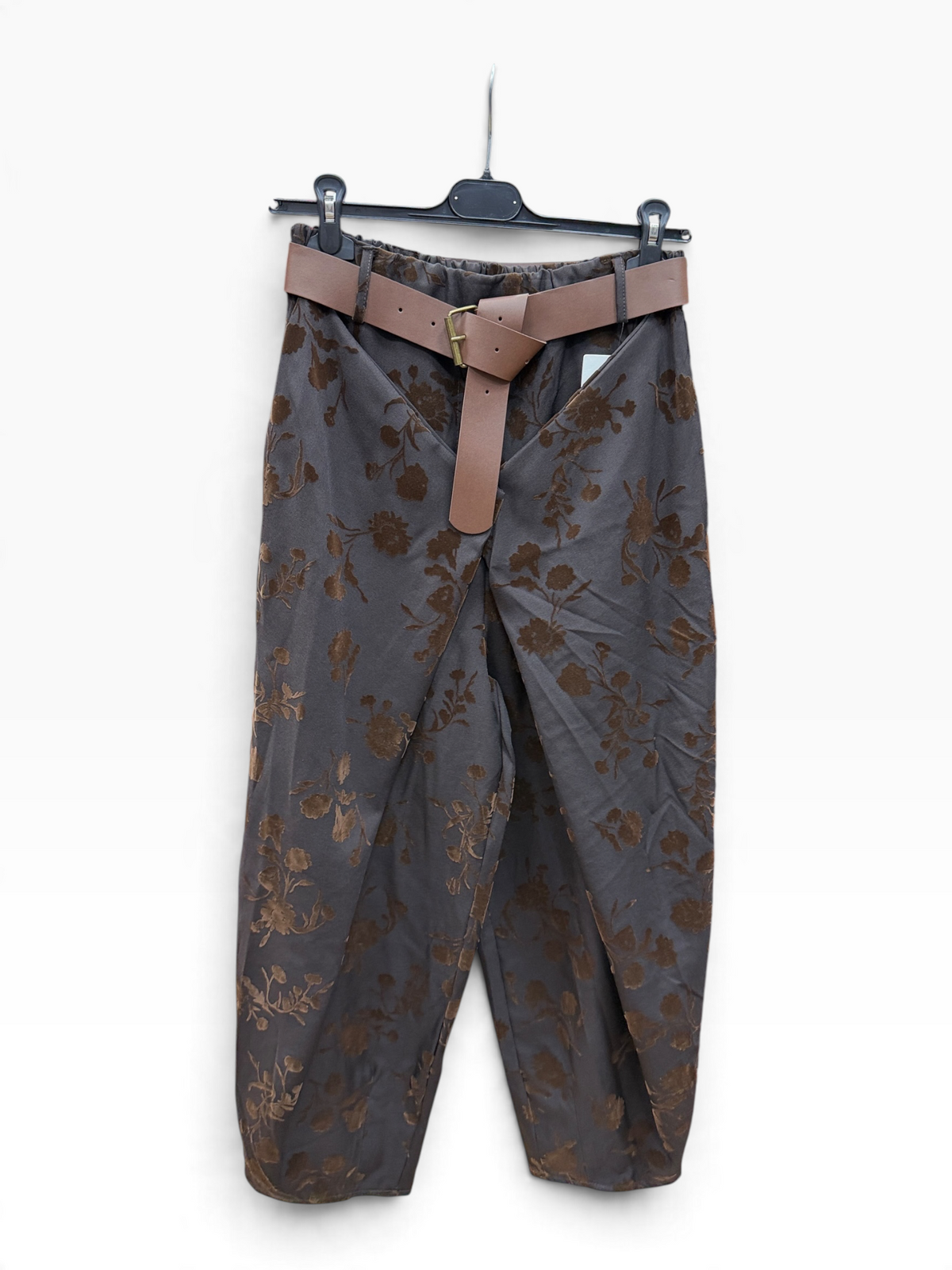 Pantalone NEW Wrap Roses Brown