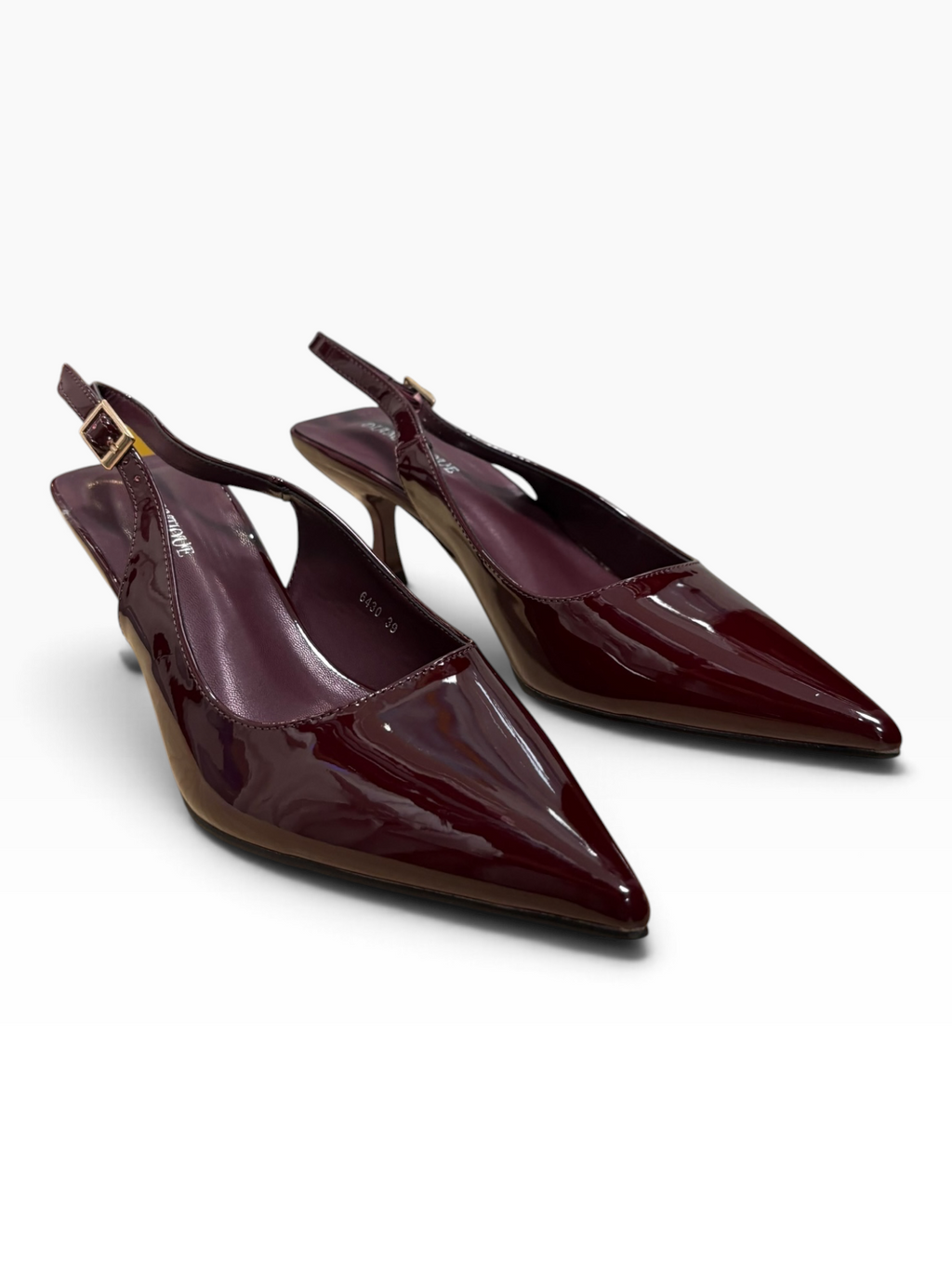 Décolleté Slingback Bordeaux Lucido