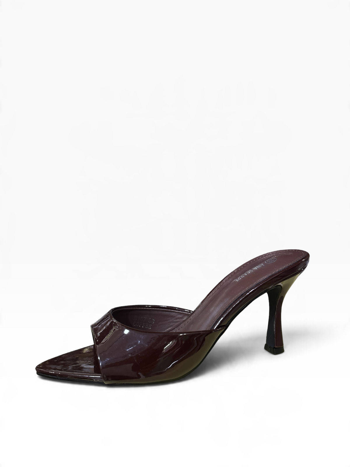 Sandalo Mules con Tacco a Spillo Marrone