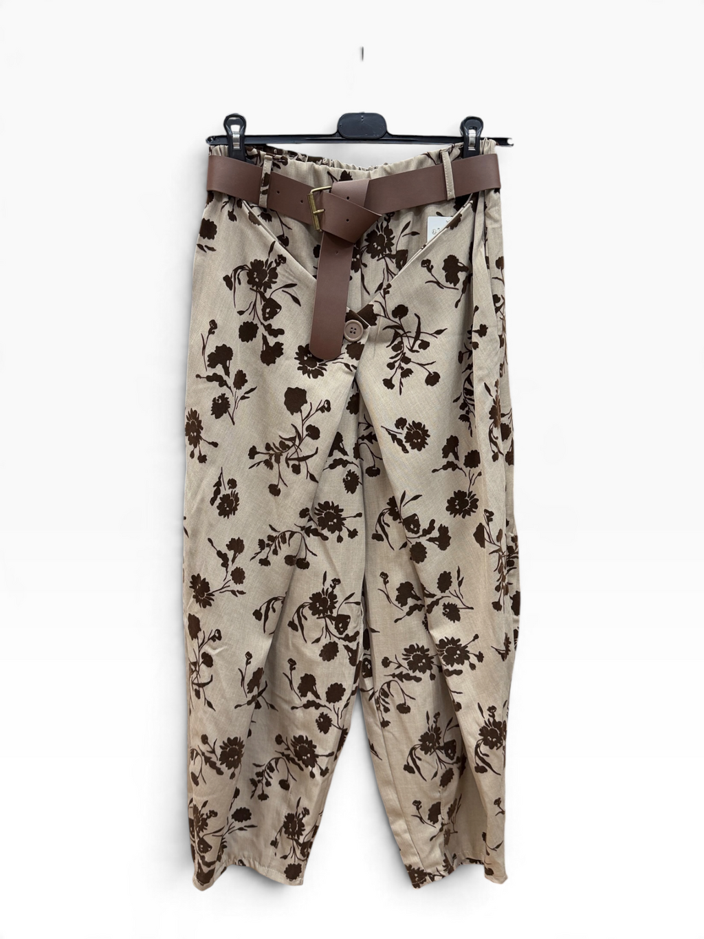 Pantalone NEW Wrap Roses Beige