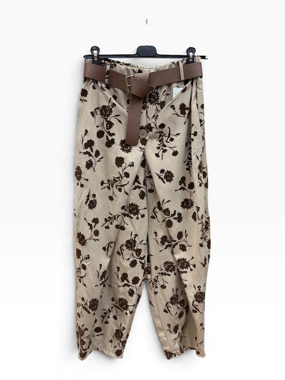 Pantalone NEW Wrap Roses Beige