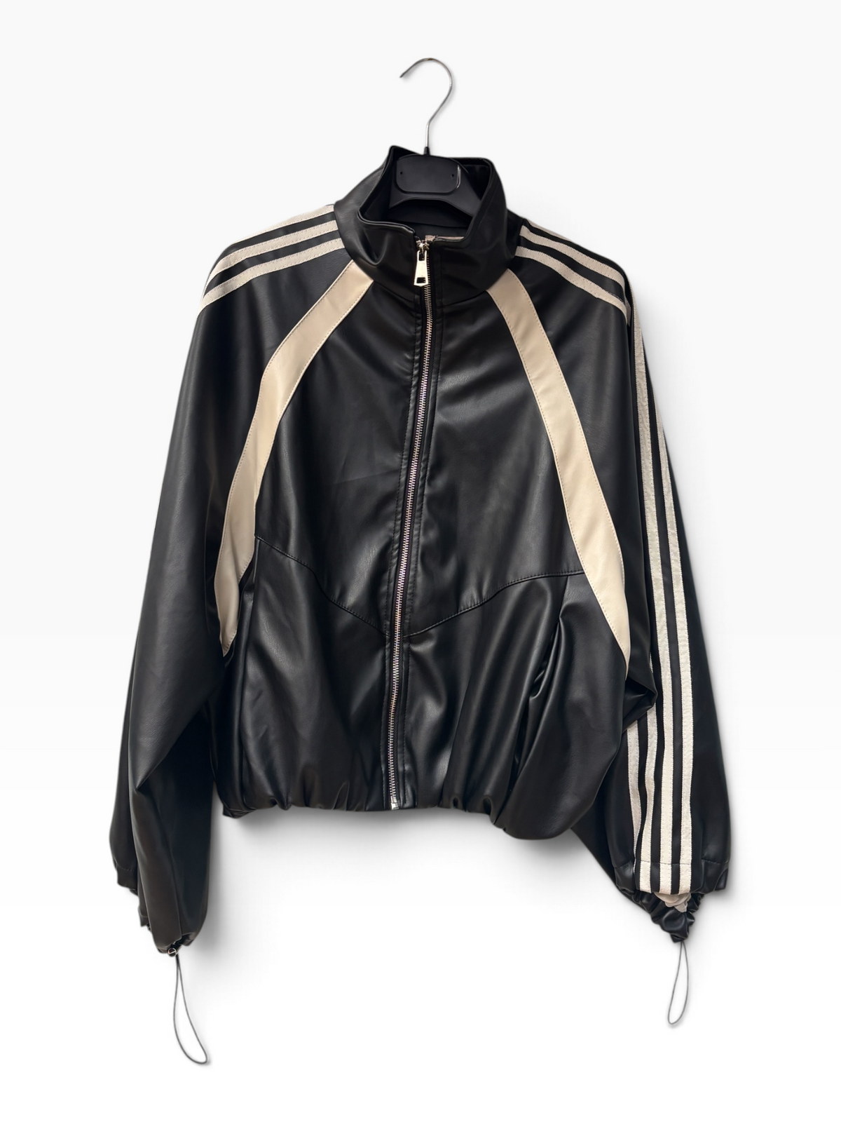 Giacca Biker Sport in Ecopelle Nera