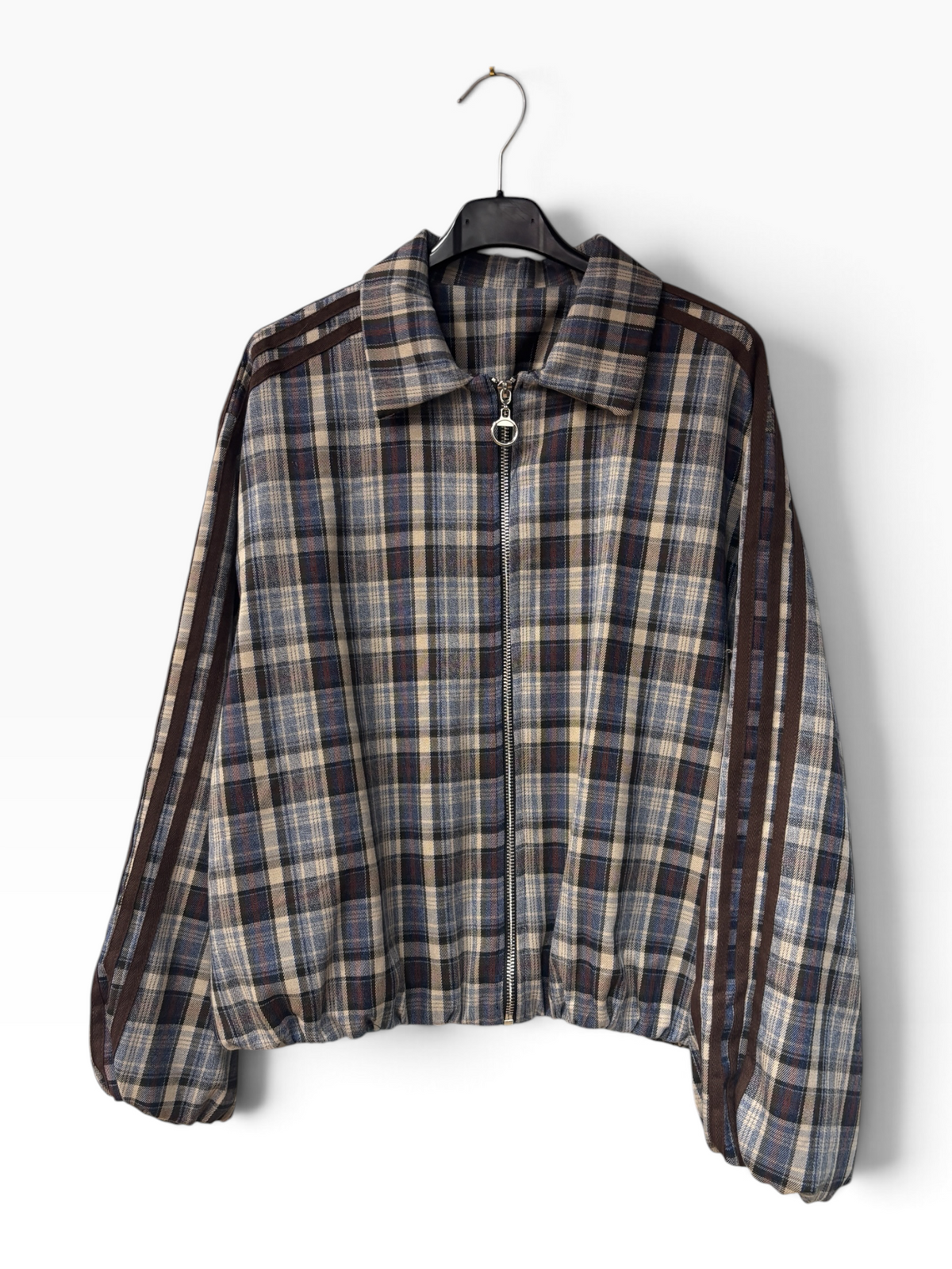 Giacca Check College con Zip