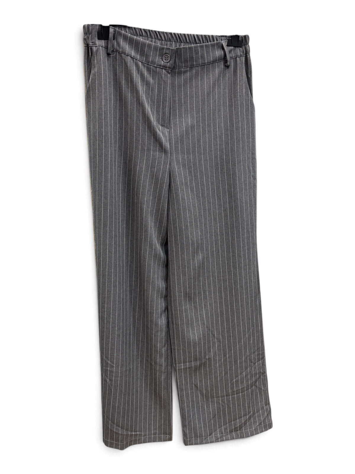 Completo Tailleur 4 Pezzi Grigio Gessato – Blazer, Pantalone, Camicia e Cravatta
