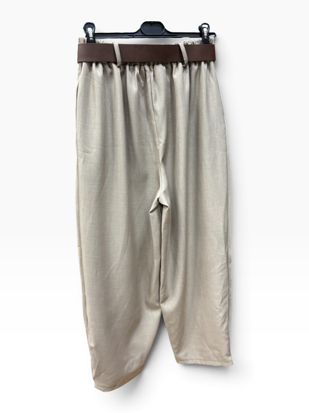 Pantalone NEW Wrap con Cintura Beige