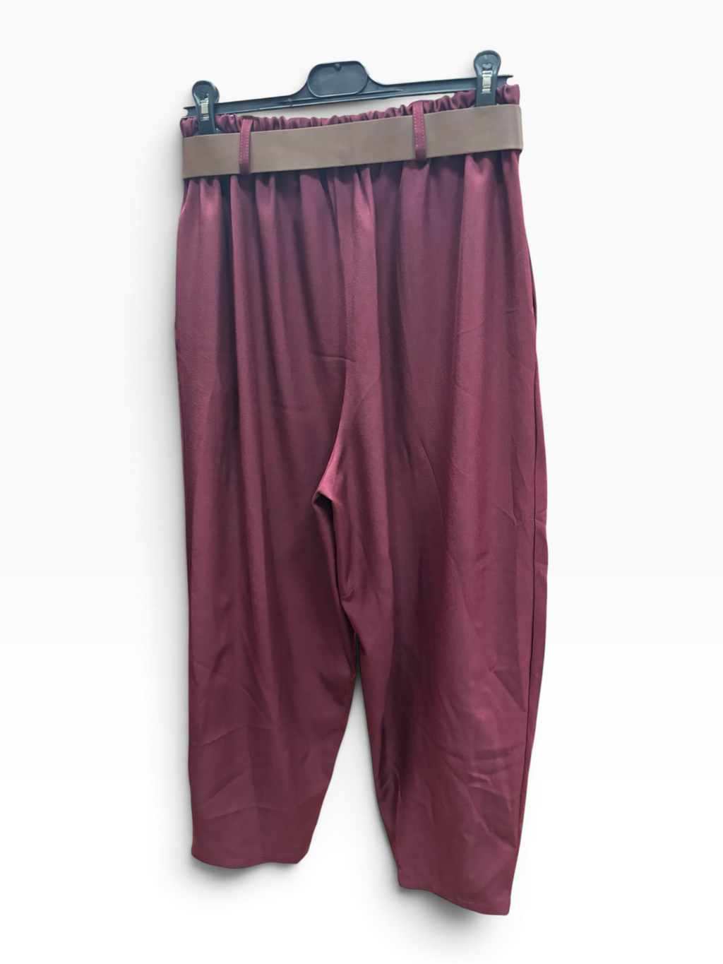 Pantalone NEW Wrap con Cintura Bordeaux