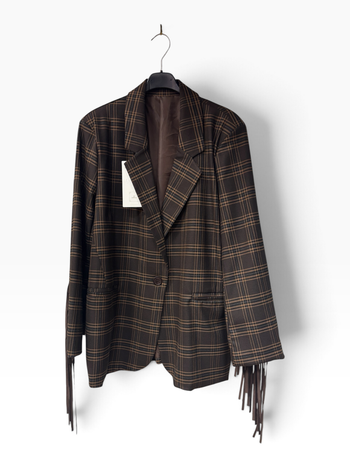 Blazer Check Fringe