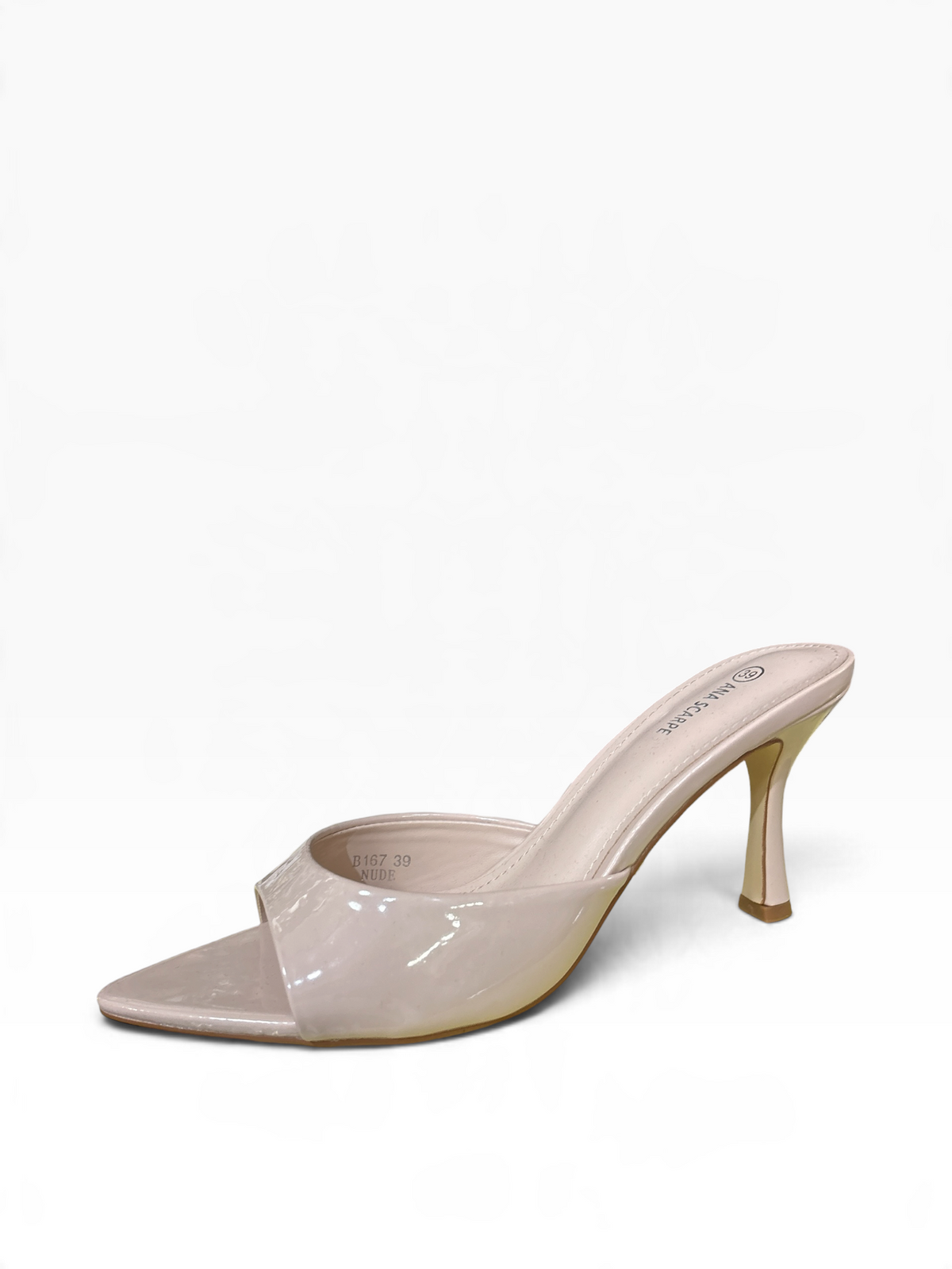 Sandalo Mules con Tacco a Spillo Nude