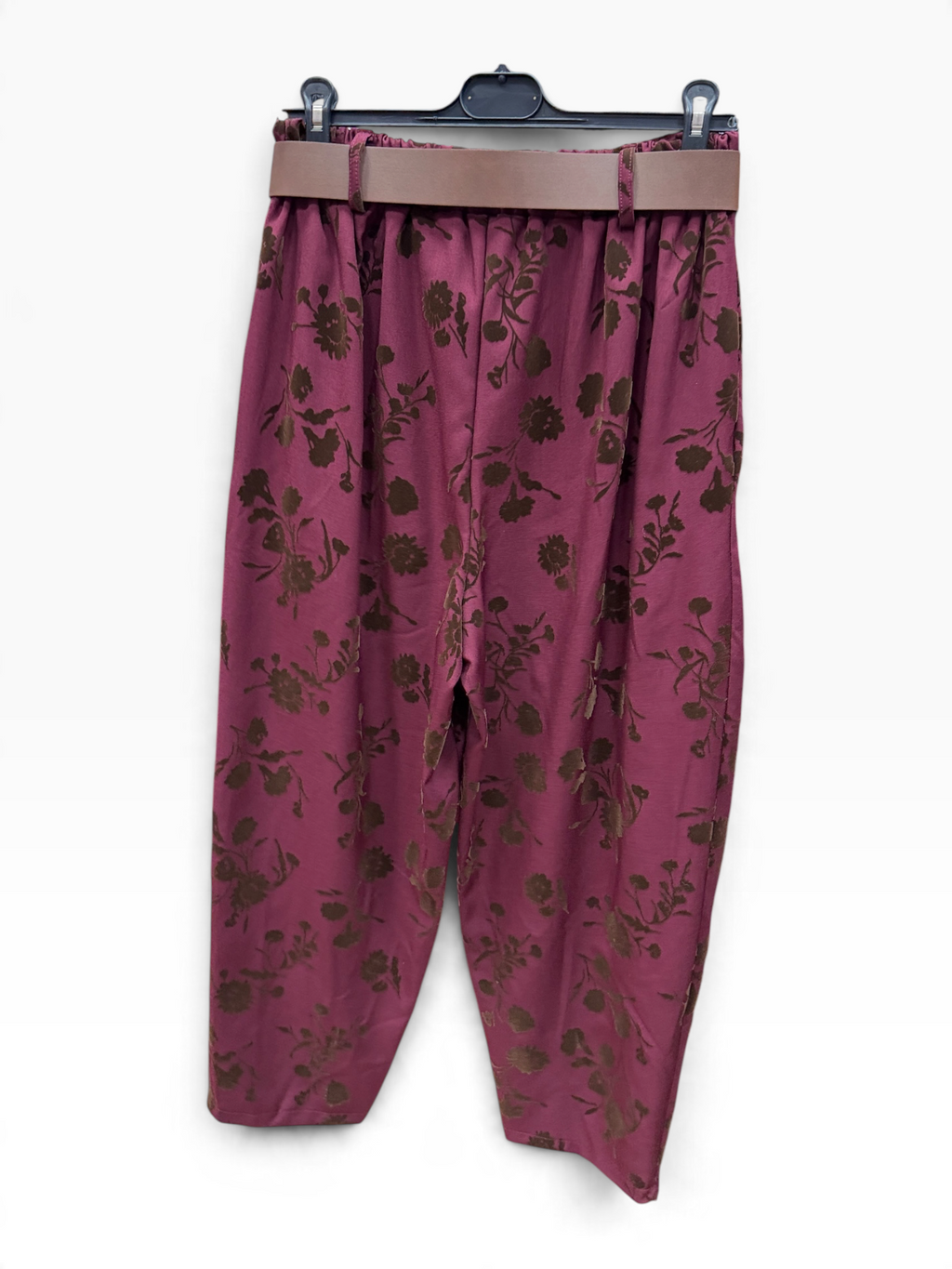 Pantalone NEW Wrap Roses Bordeaux