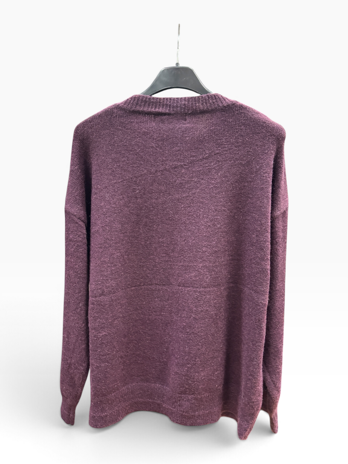Maglia Teddy Embroidery Bordeaux