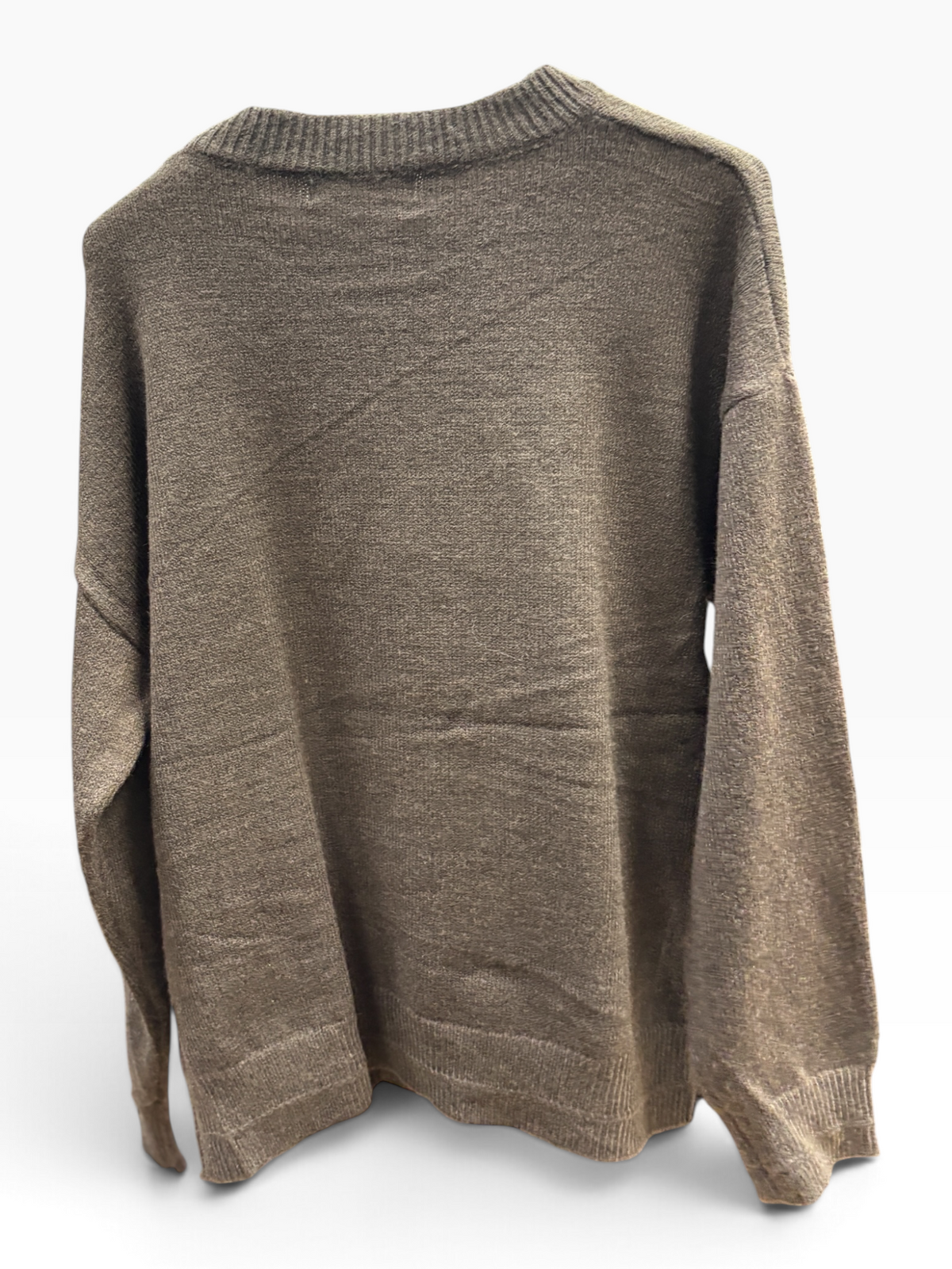 Maglia Teddy Embroidery Tortora