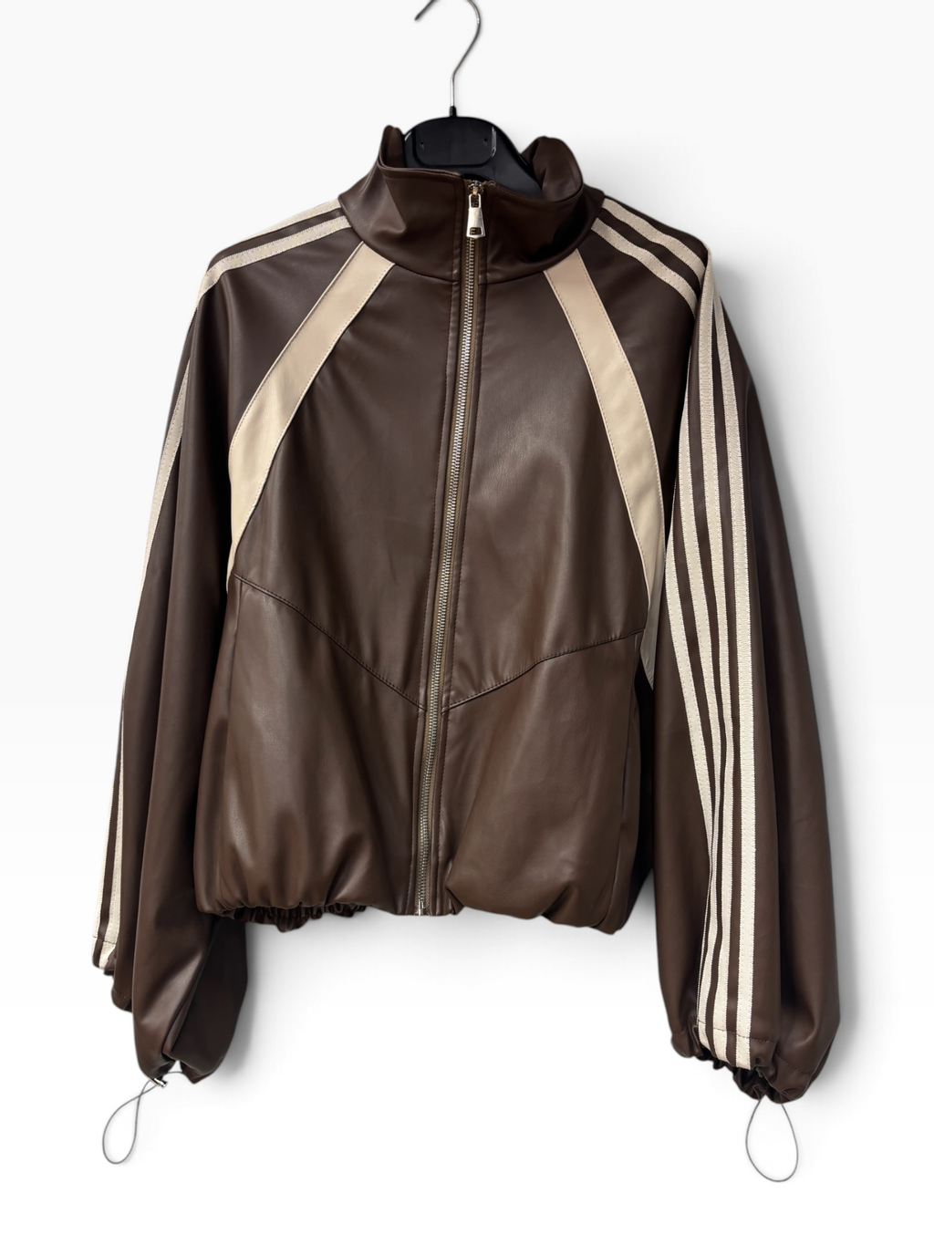 Giacca Biker Sport in Ecopelle Brown