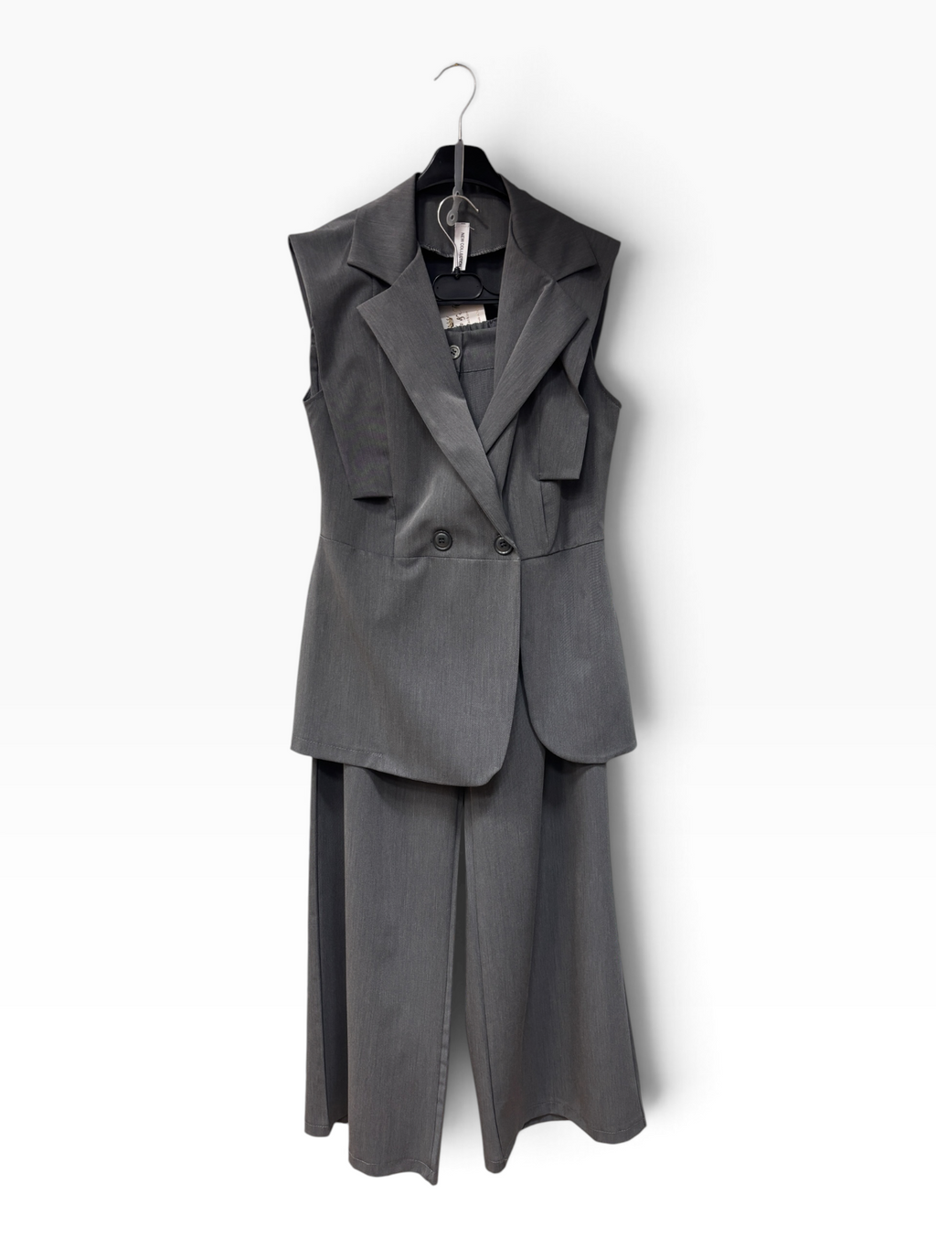 Completo Gilet & Pantalone Palazzo Grigio