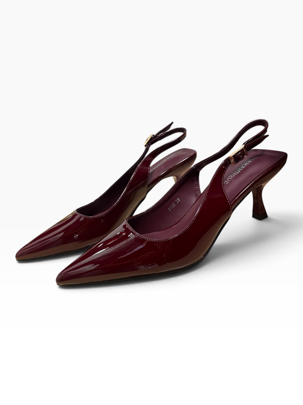 Décolleté Slingback Bordeaux Lucido