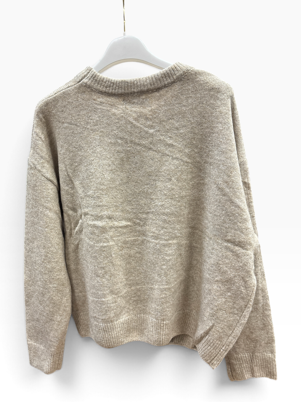 Maglia Dog Embroidery Beige