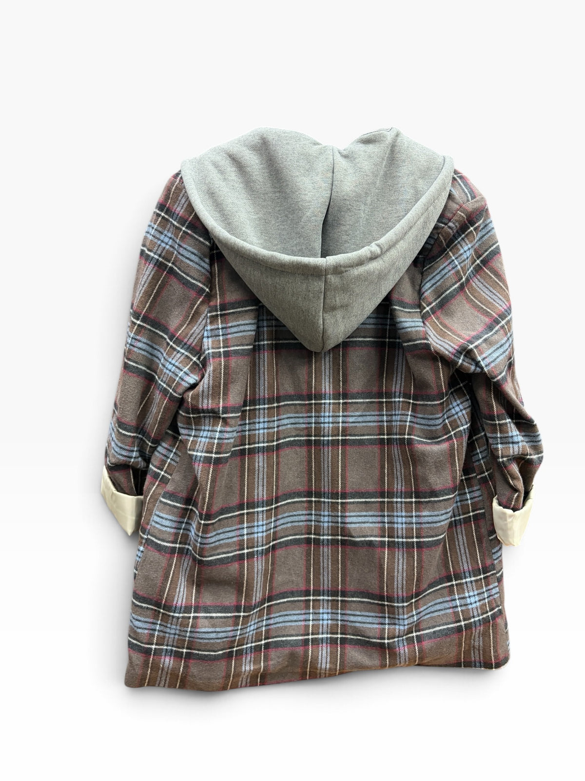 Blazer Urban Tartan con Cappuccio Grigio