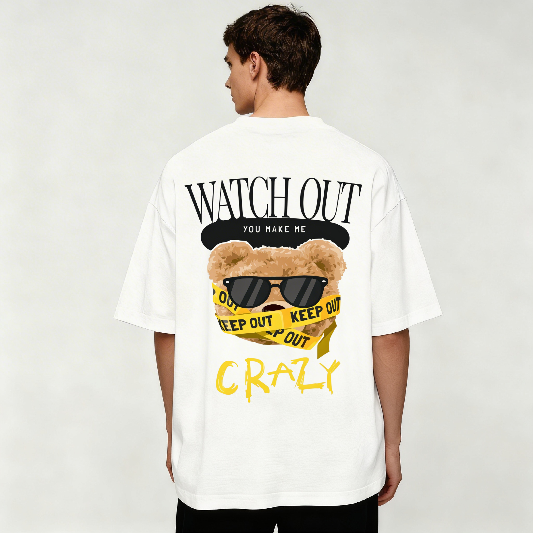 T SHIRT OVER UOMO CRAZY