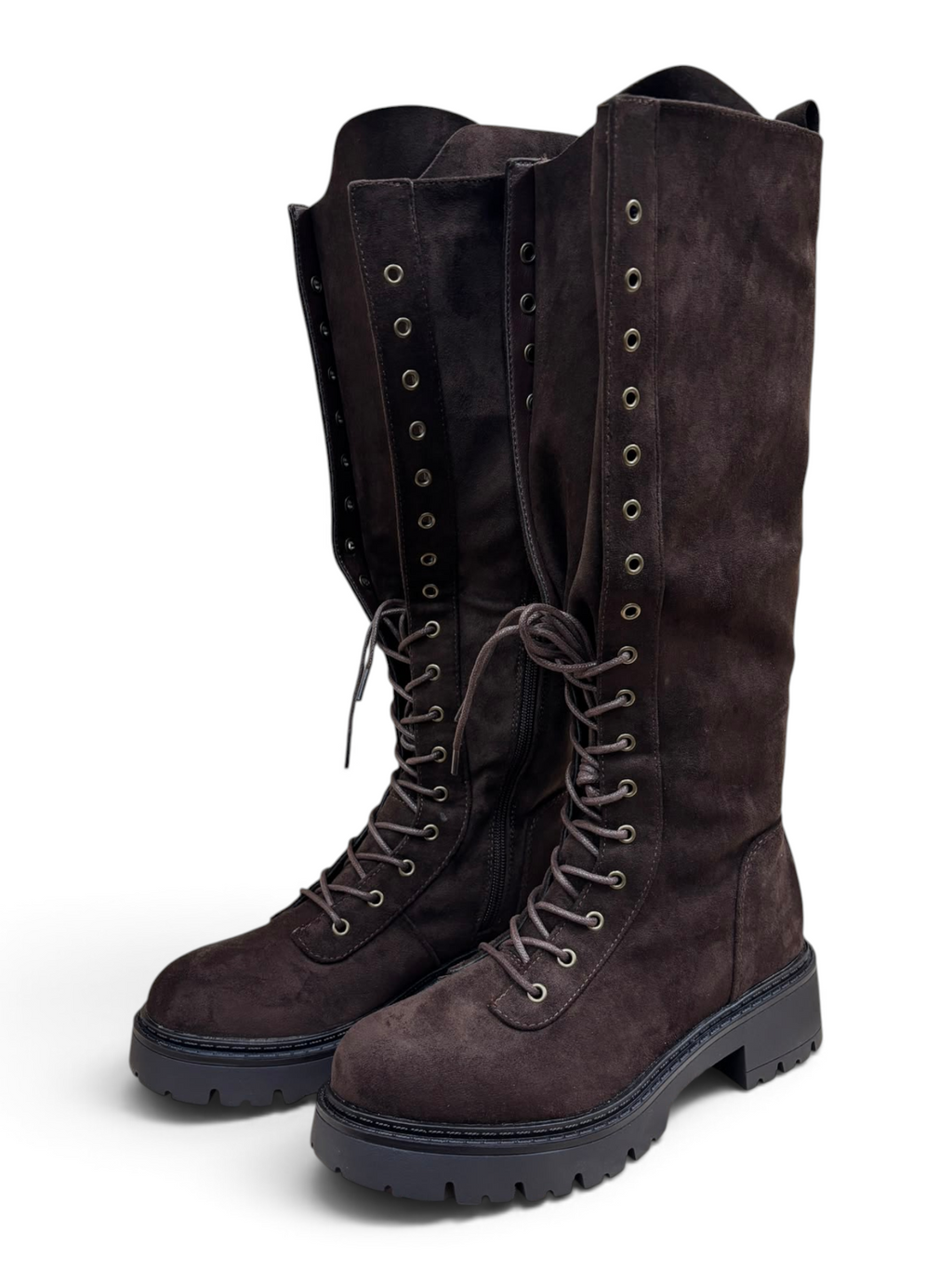 Stivale Combat Lace Marrone