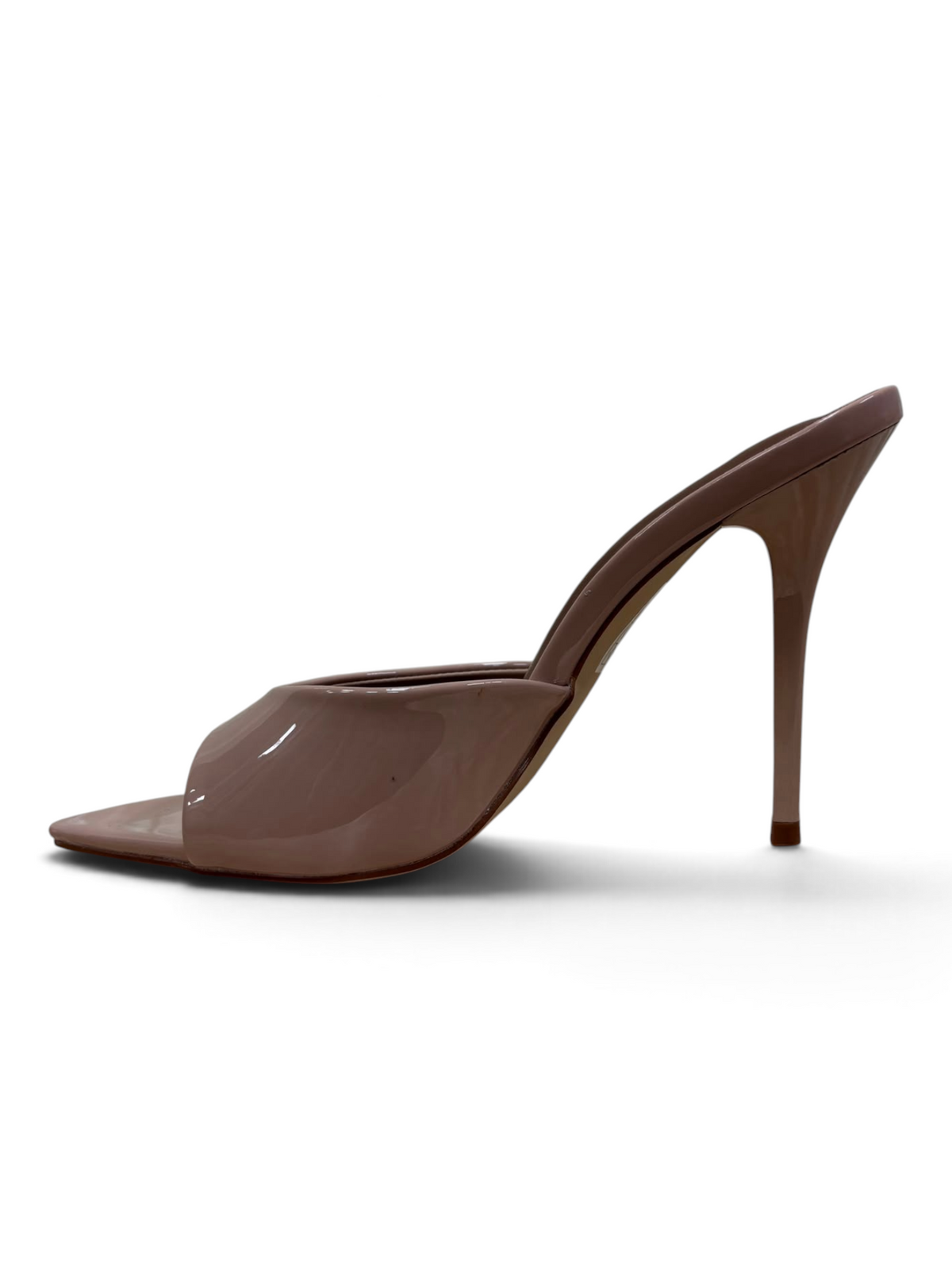 Sabot Nude Vernice con Tacco a Spillo