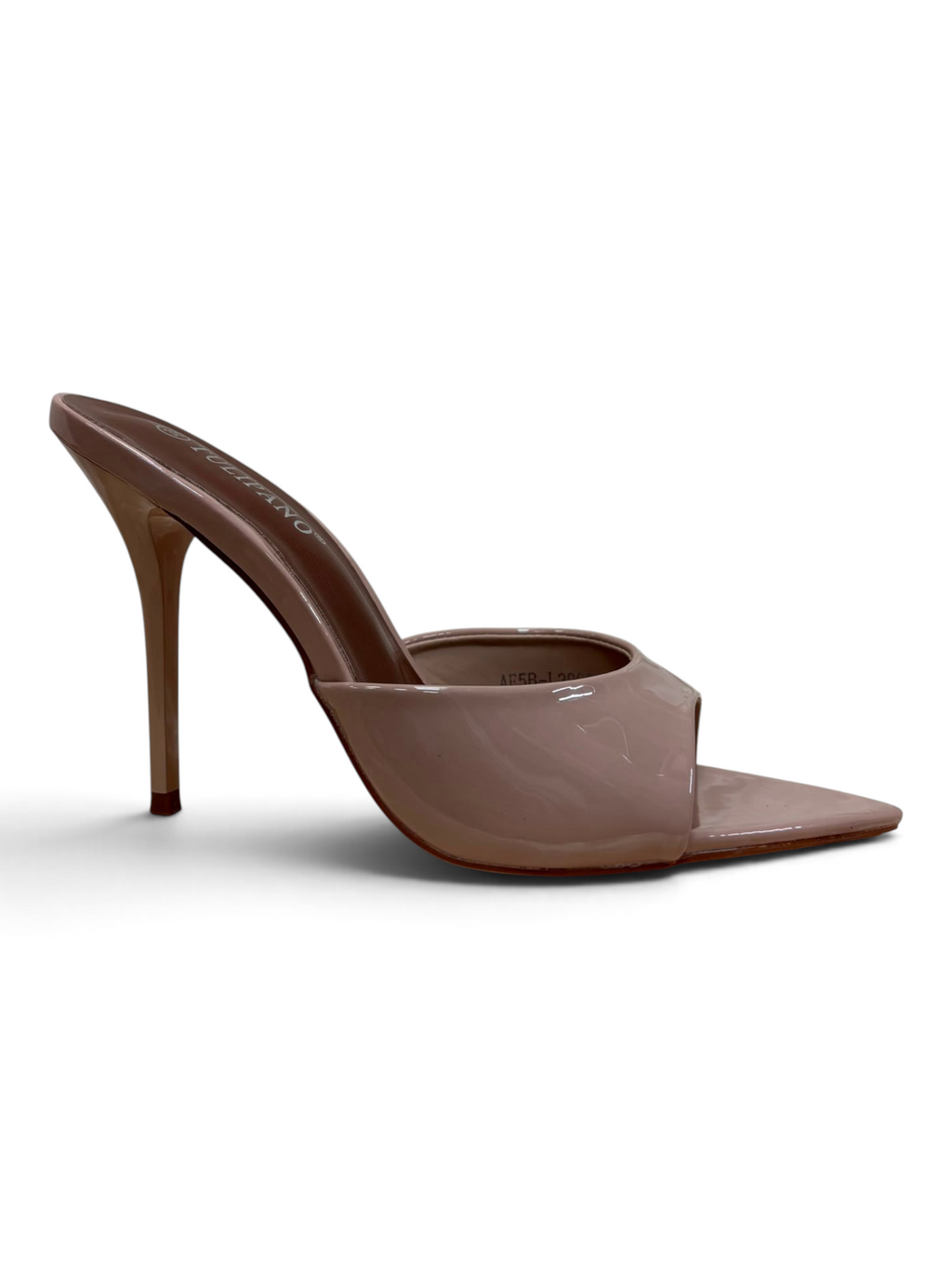 Sabot Nude Vernice con Tacco a Spillo