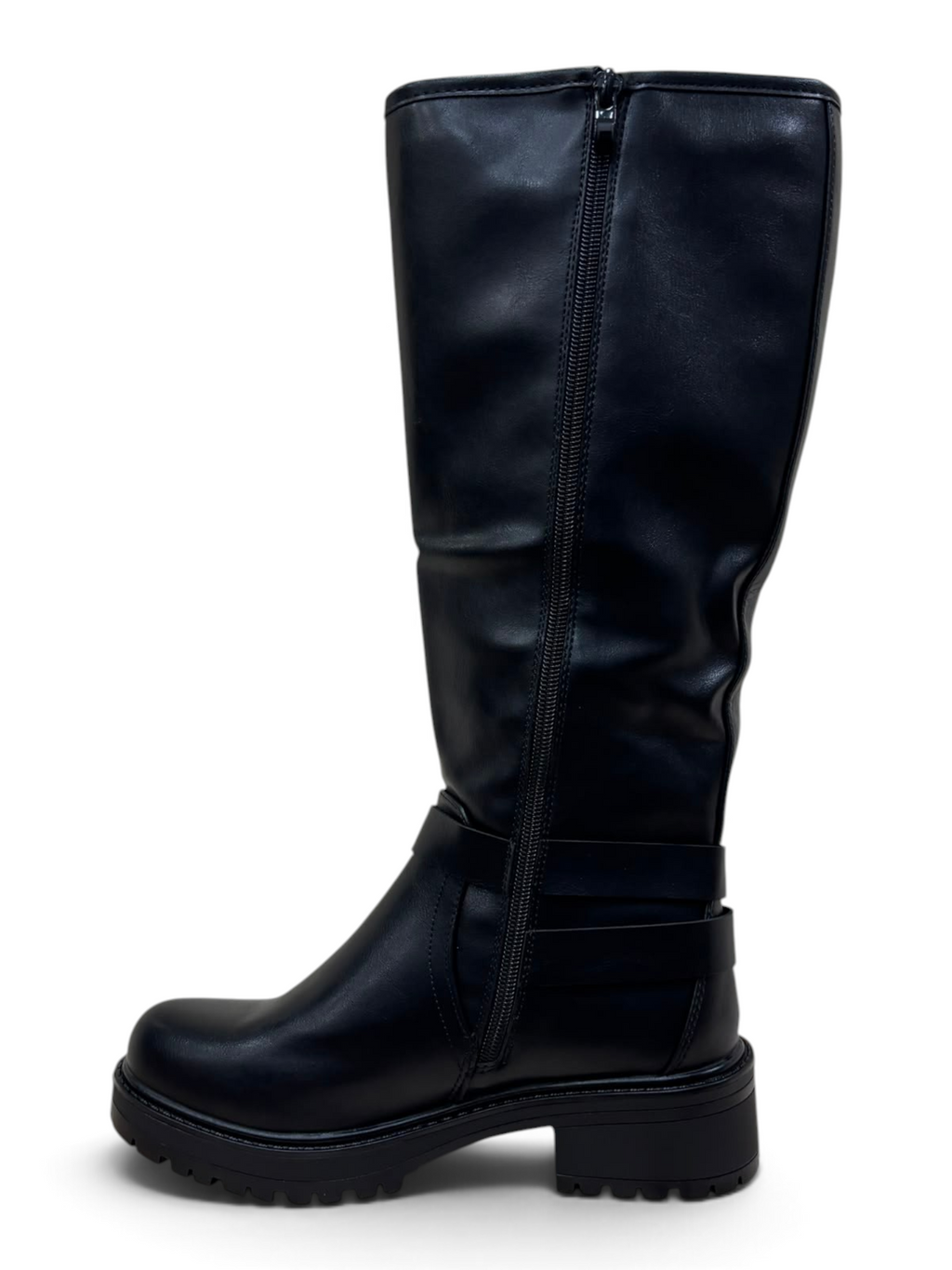 Stivale Rock Nero con Fibbie