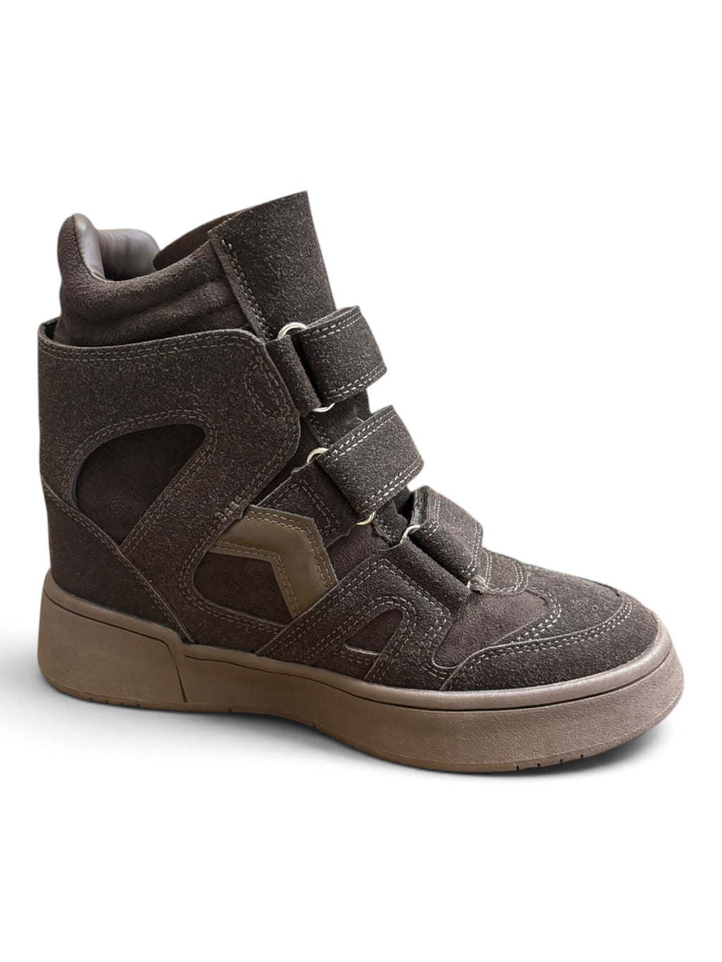 Sneakers Wedge Suede Brown