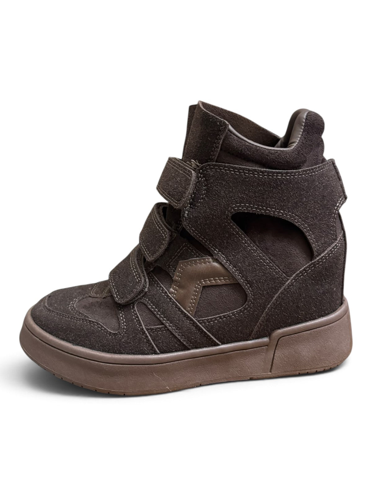 Sneakers Wedge Suede Brown